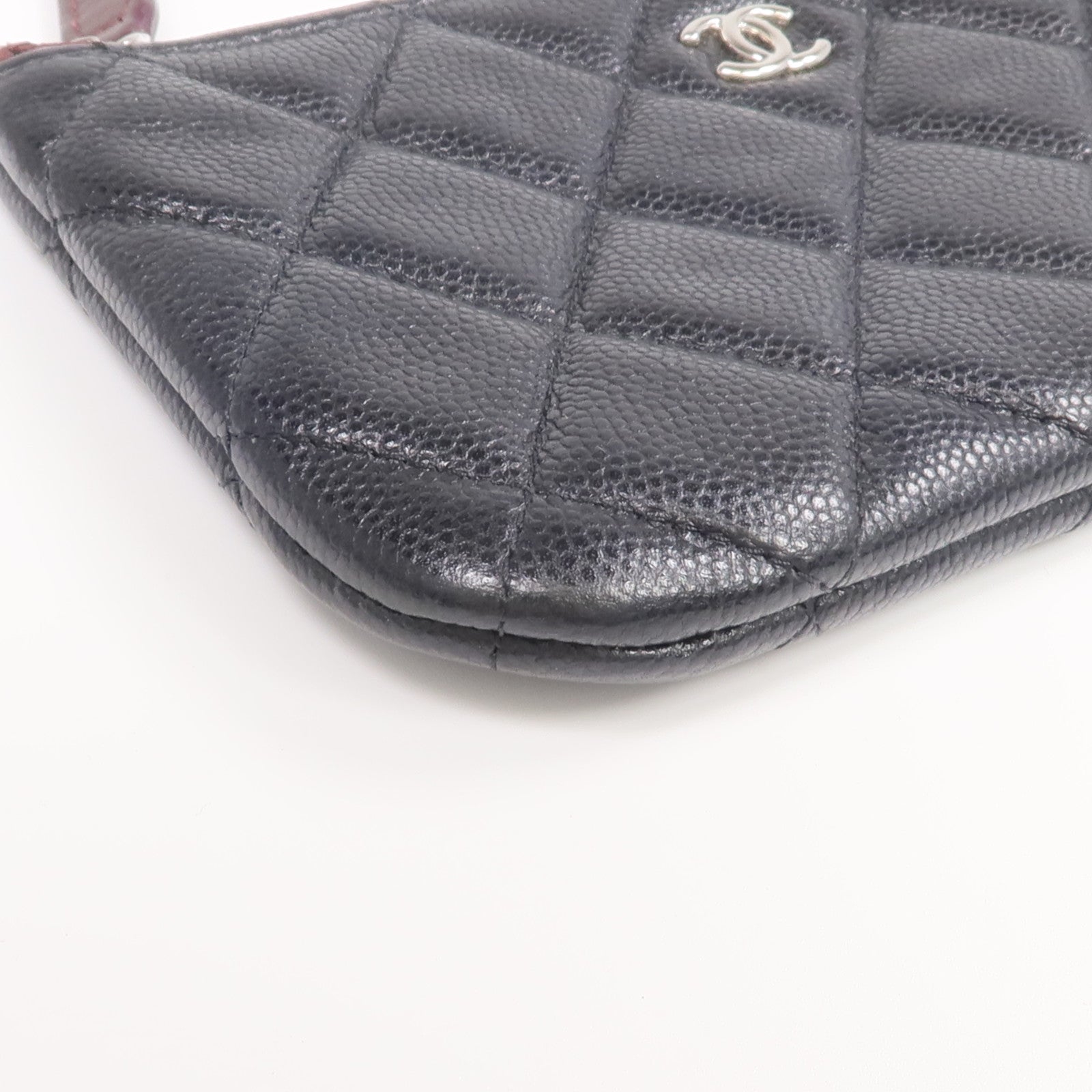 CHANEL 羊皮皮革Classic Small Zipped Pouch銀扣手拿包