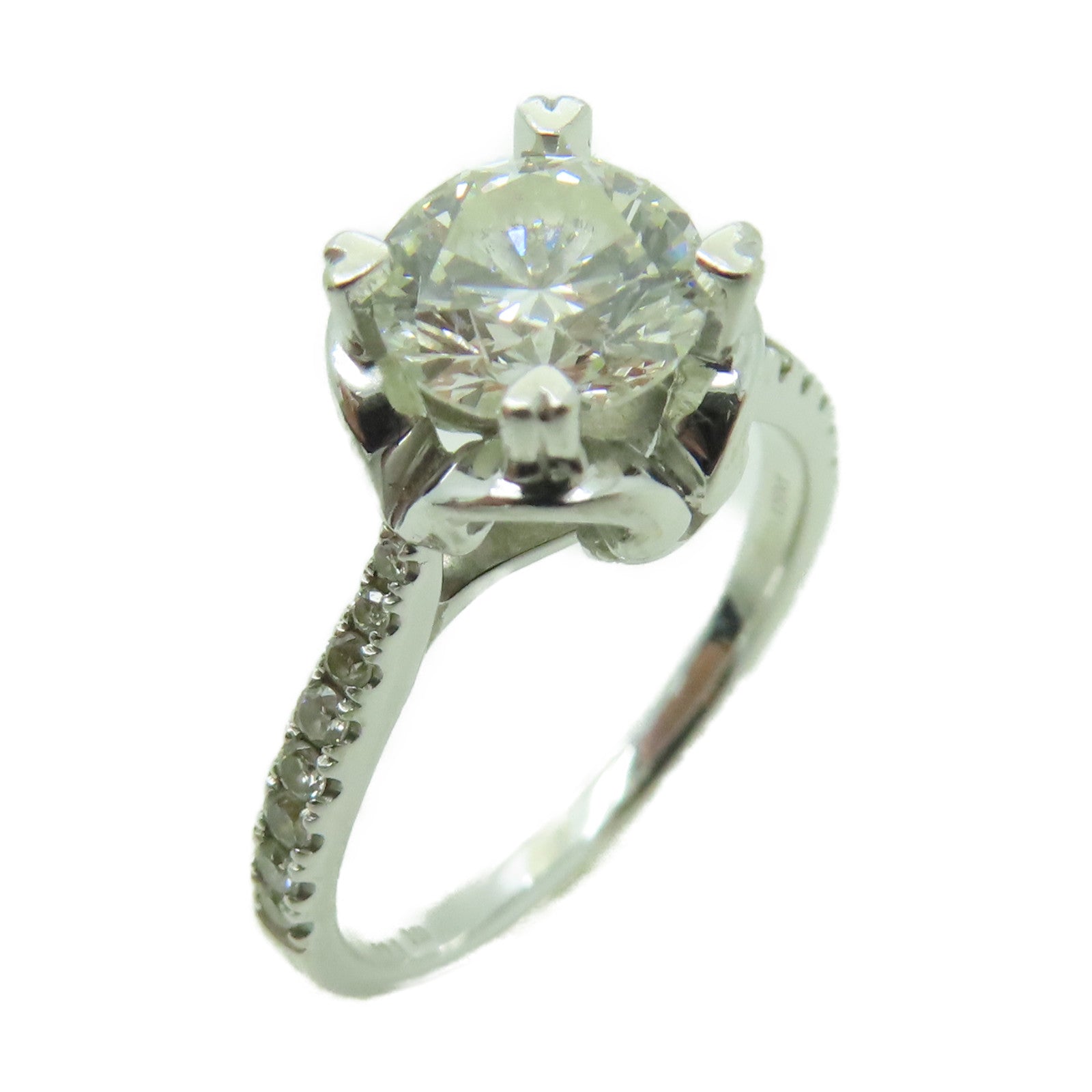 JEWELRY 【激減優惠】18K白金Diamond Ring 1.11ct/0.15ct鑽石戒指US#5.75