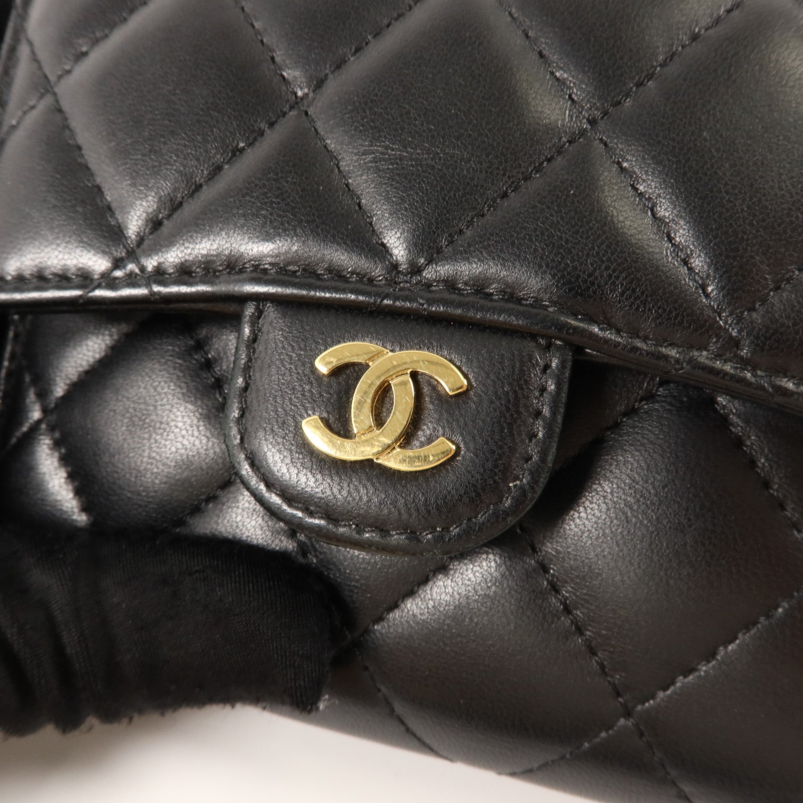CHANEL 羊皮皮革Classic Small Flap Wallet金扣錢包