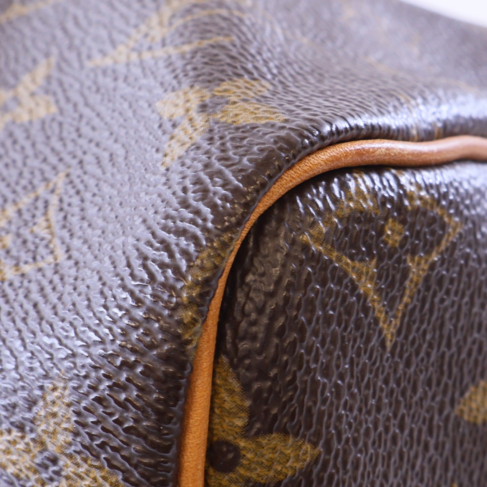 LOUIS VUITTON Monogram Speedy30金扣手挽袋棕色