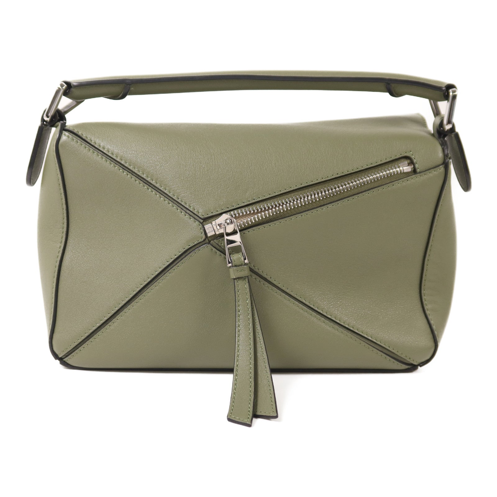 LOEWE 牛皮皮革Small Puzzle Bag銀扣手挽肩背兩用袋