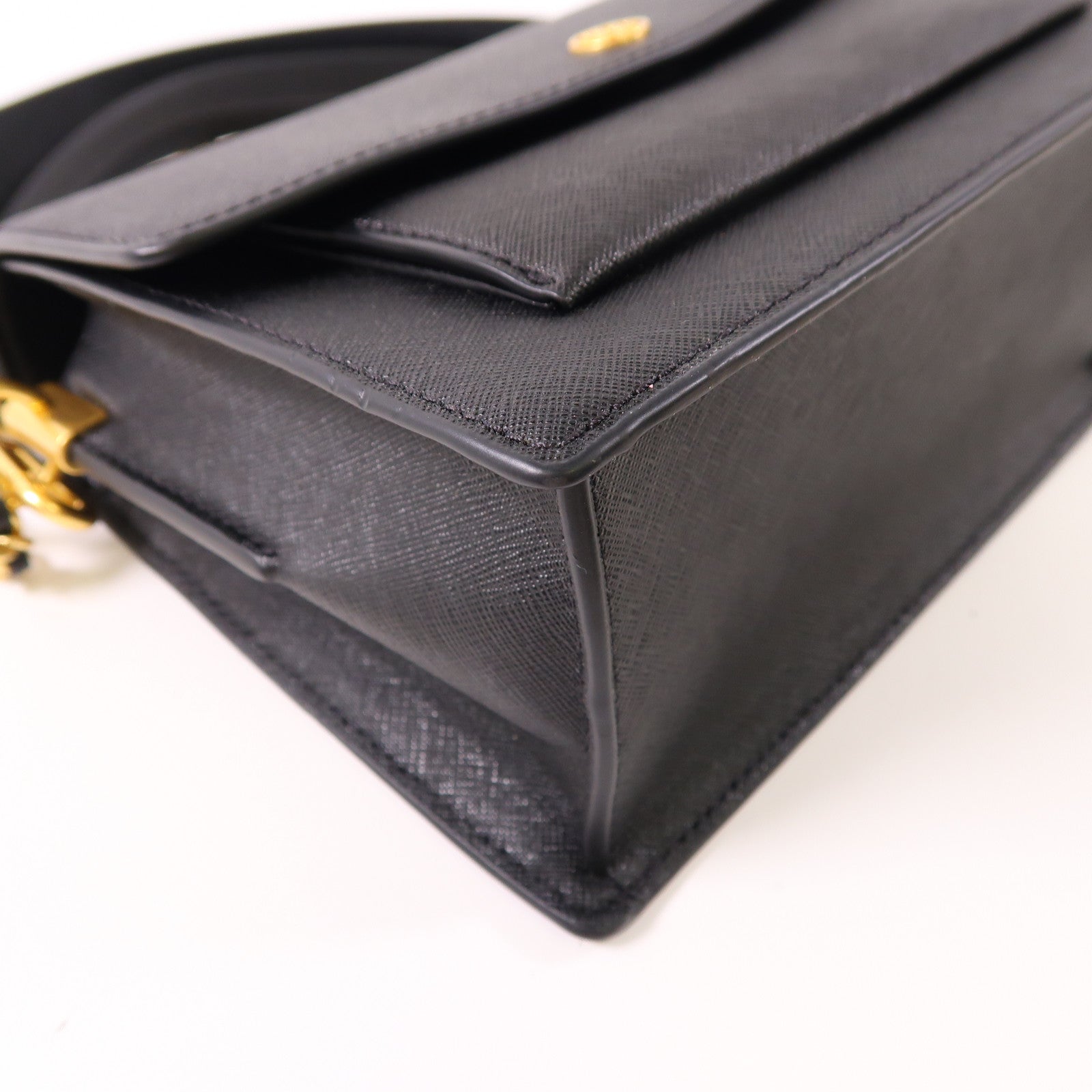 Tory Burch 皮革2 Way Bag金扣手挽肩背兩用袋