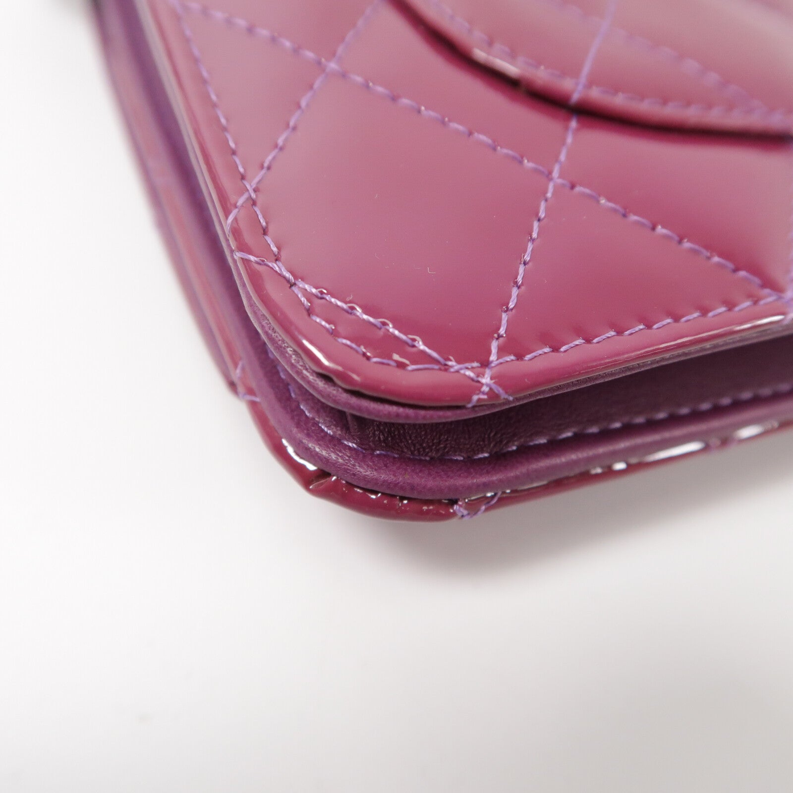CHANEL 漆皮皮革2.55 Wallet On Chain鏈帶肩背袋