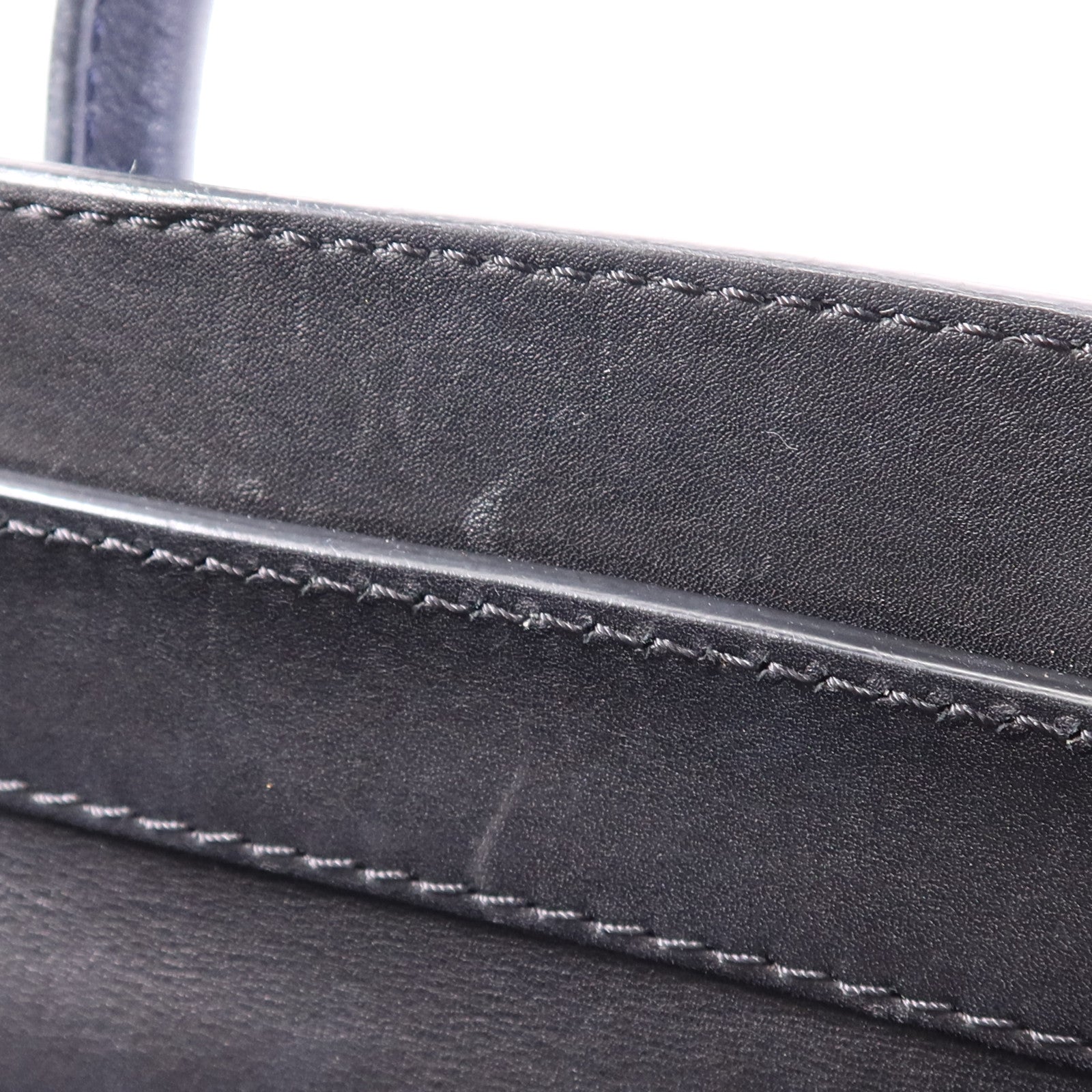 CELINE 麻質/牛皮皮革Mini Luggage金扣手挽袋