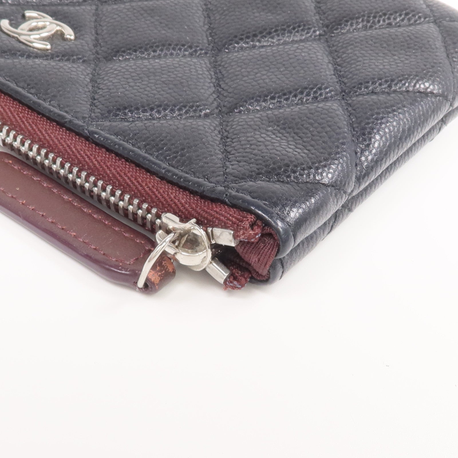 CHANEL 羊皮皮革Classic Small Zipped Pouch銀扣手拿包
