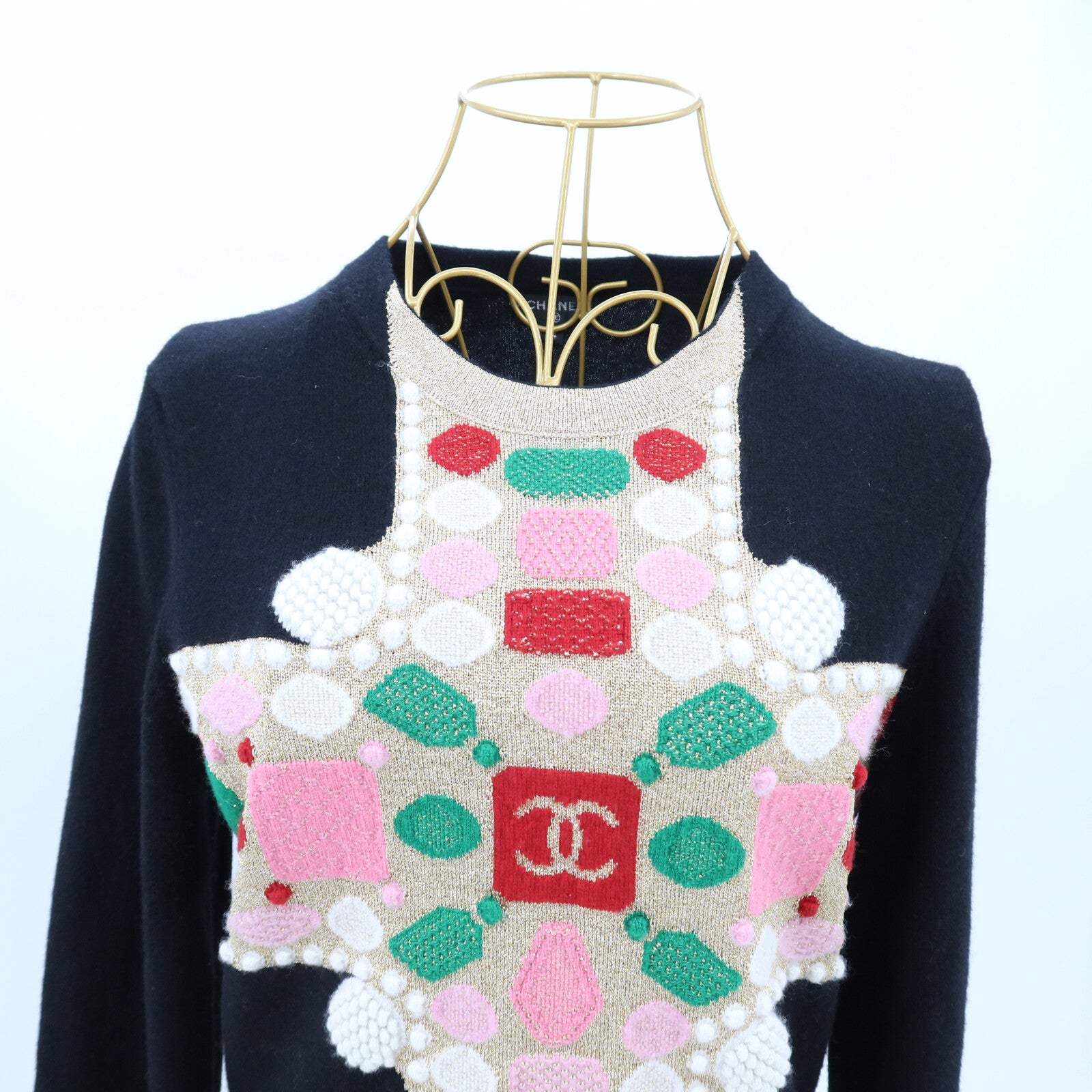 CHANEL Cashmere Coco Mark 20K Knit Sweater針織