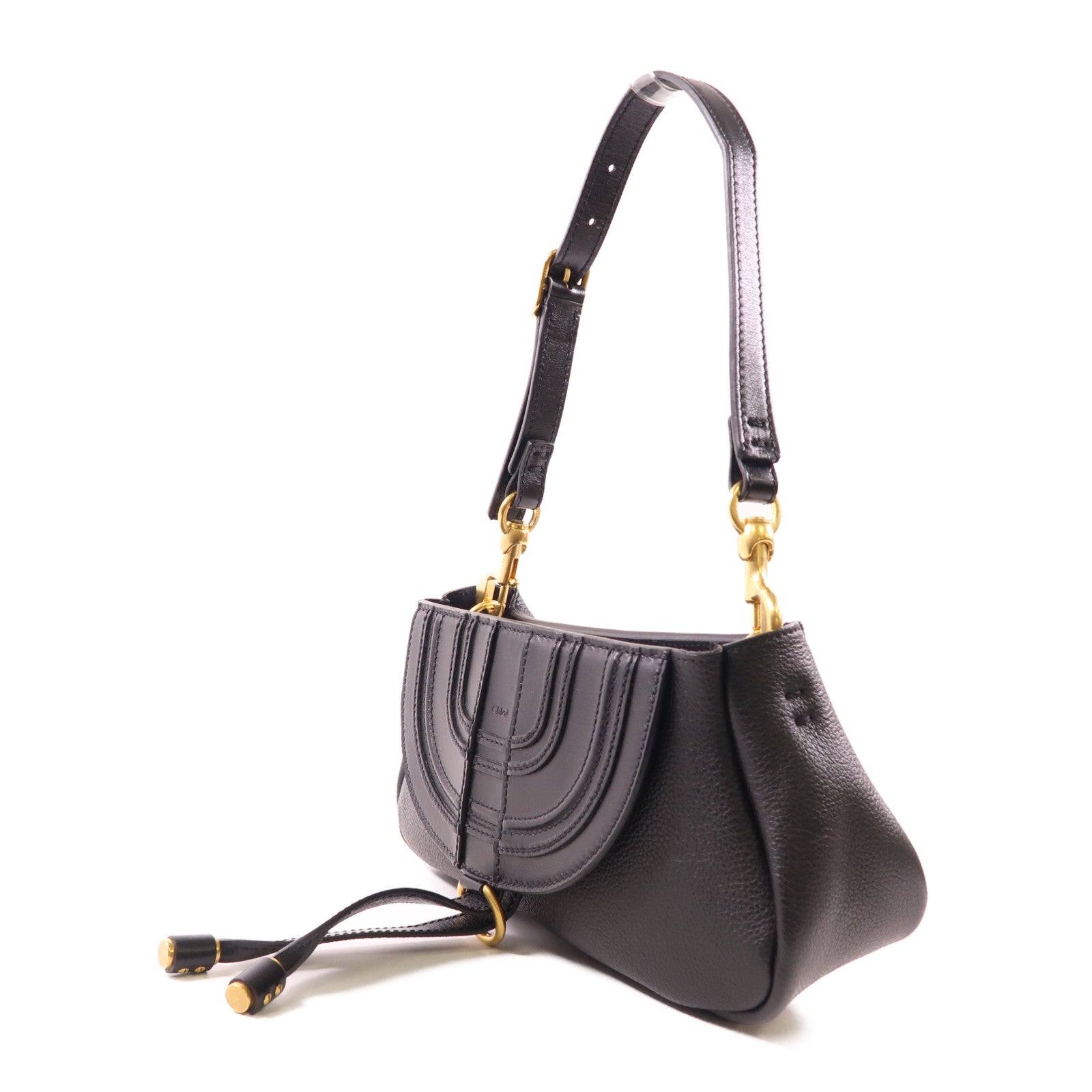 Chloe 牛皮皮革Hobo Bag金扣肩背袋