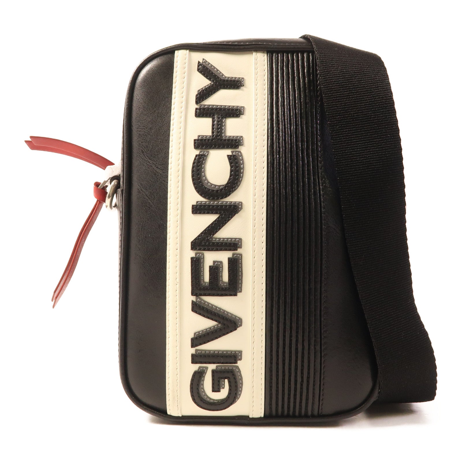 GIVENCHY 【激減優惠】牛皮皮革Patterned Bag銀扣肩背袋
