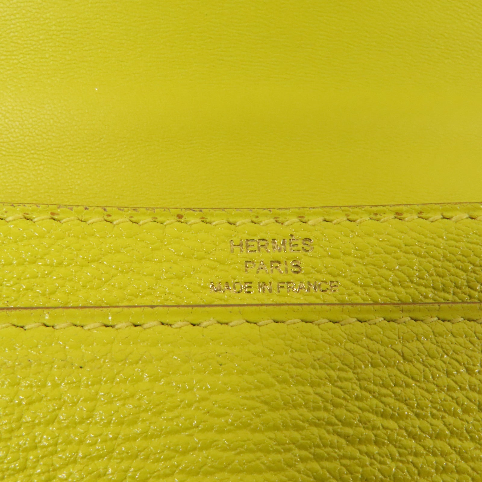HERMES Chevre皮革Verrou Mini金扣鏈帶肩背袋Lime