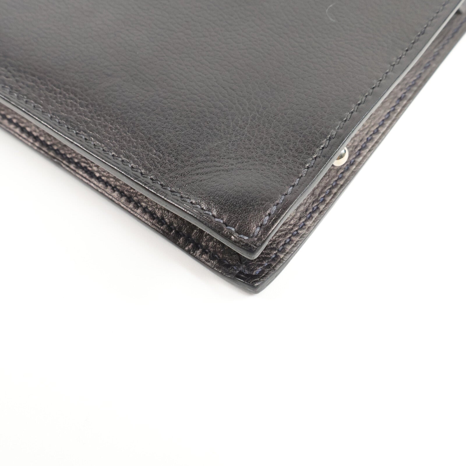 HERMES Evercolor皮革Faco肩背袋Black/Anemone