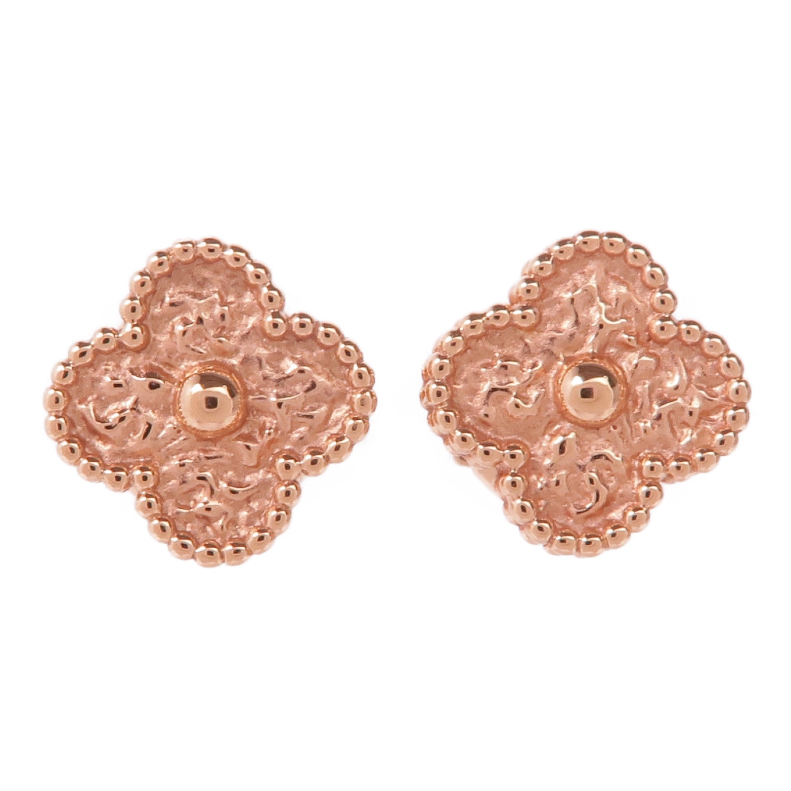 Van Cleef & Arpels 18K玫瑰金Sweet Alhambra Earstuds耳環