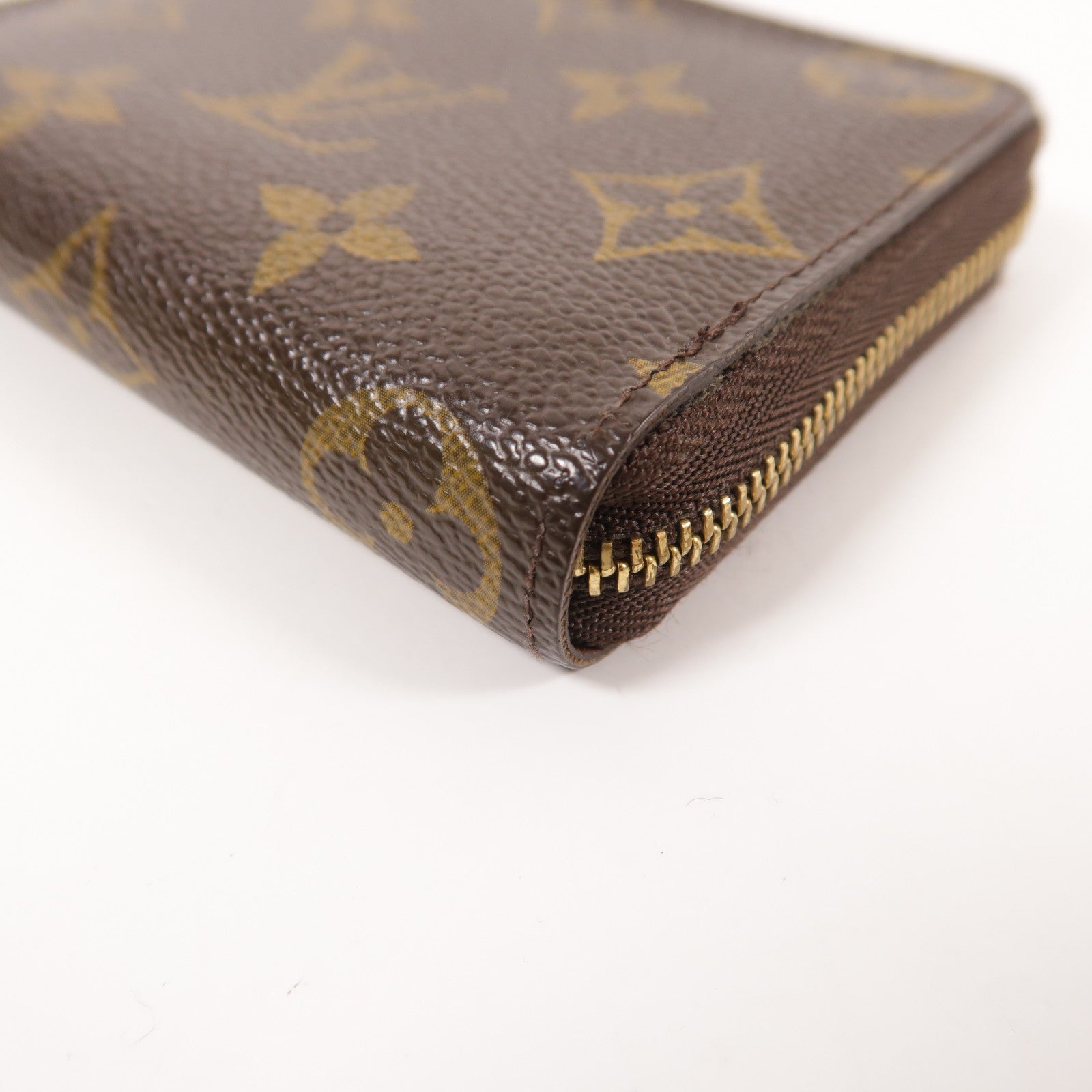 LOUIS VUITTON Monogram Zippy Coin Purse金扣零錢包棕色