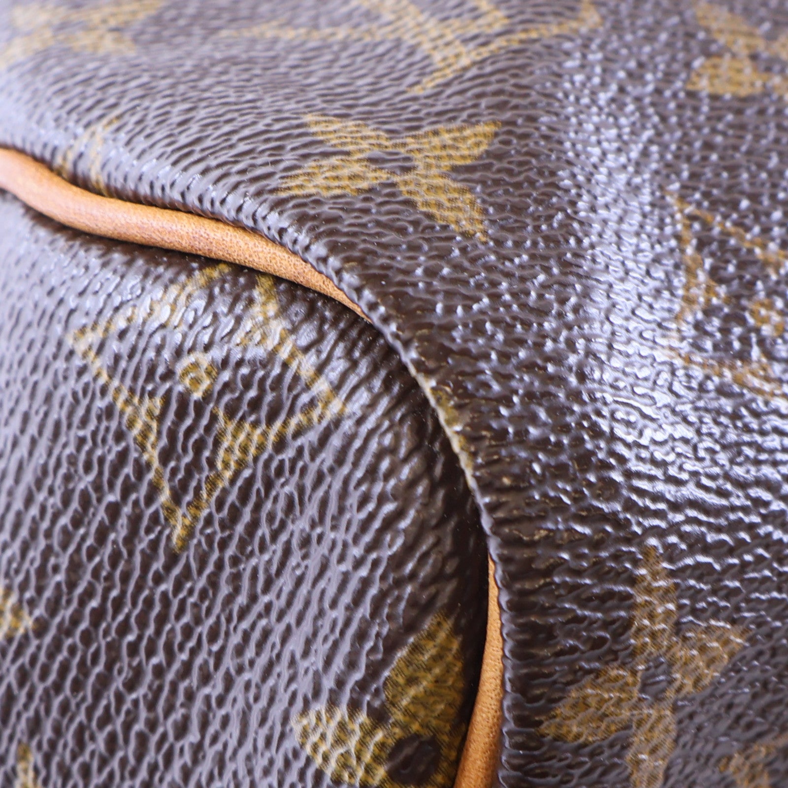 LOUIS VUITTON Monogram Speedy30金扣手挽袋棕色
