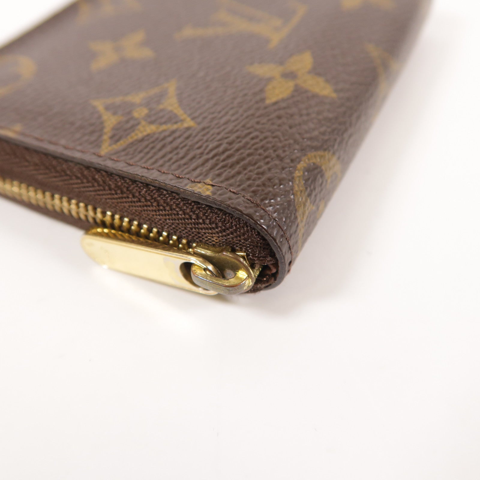 LOUIS VUITTON Monogram Zippy Coin Purse金扣零錢包棕色