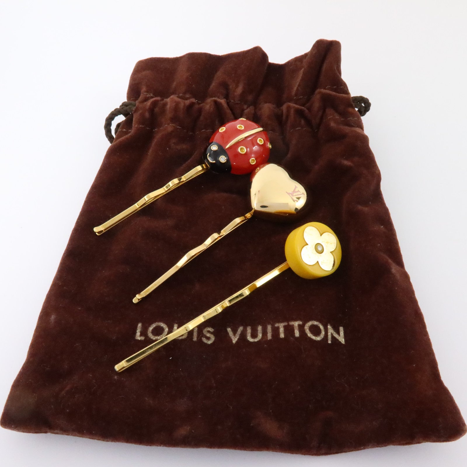 LOUIS VUITTON 金屬/琺瑯/PVC Hair Clip髮夾