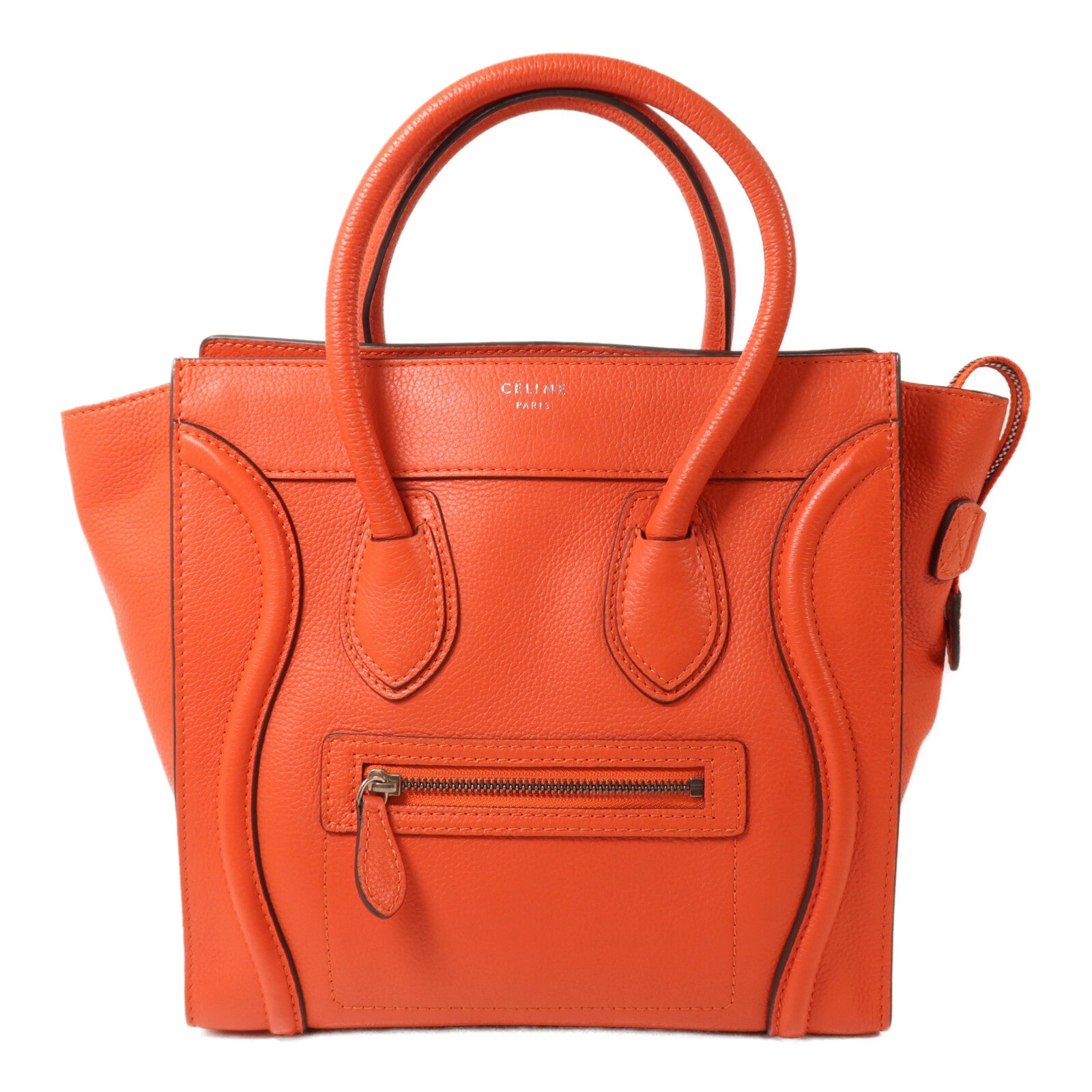 CELINE 牛皮皮革Micro Luggage手挽袋