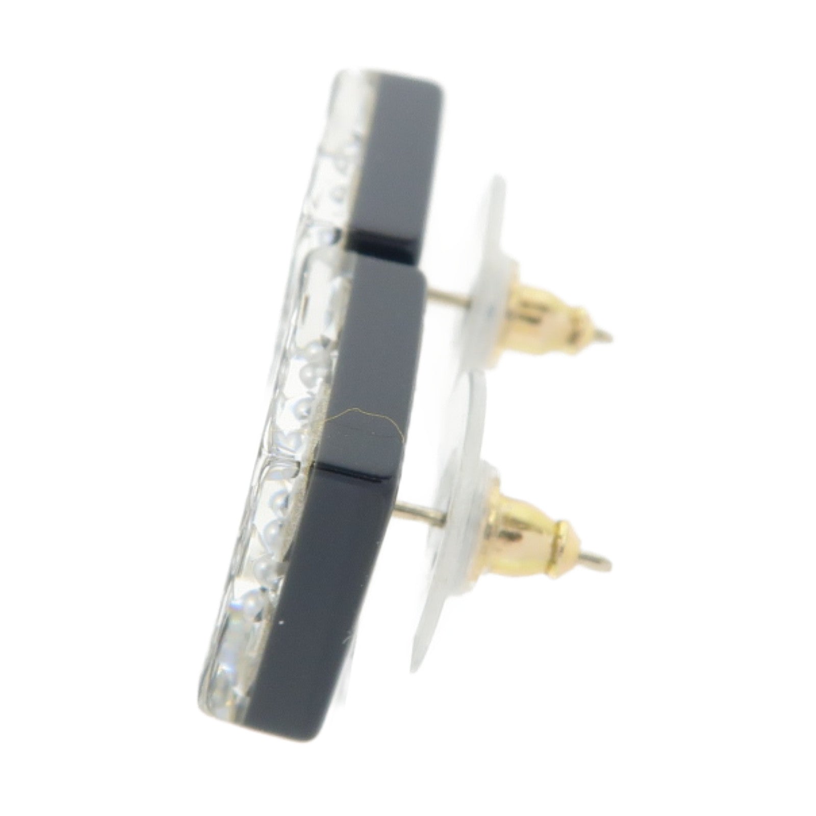 CHANEL 金屬Earrings耳環黑色/透明