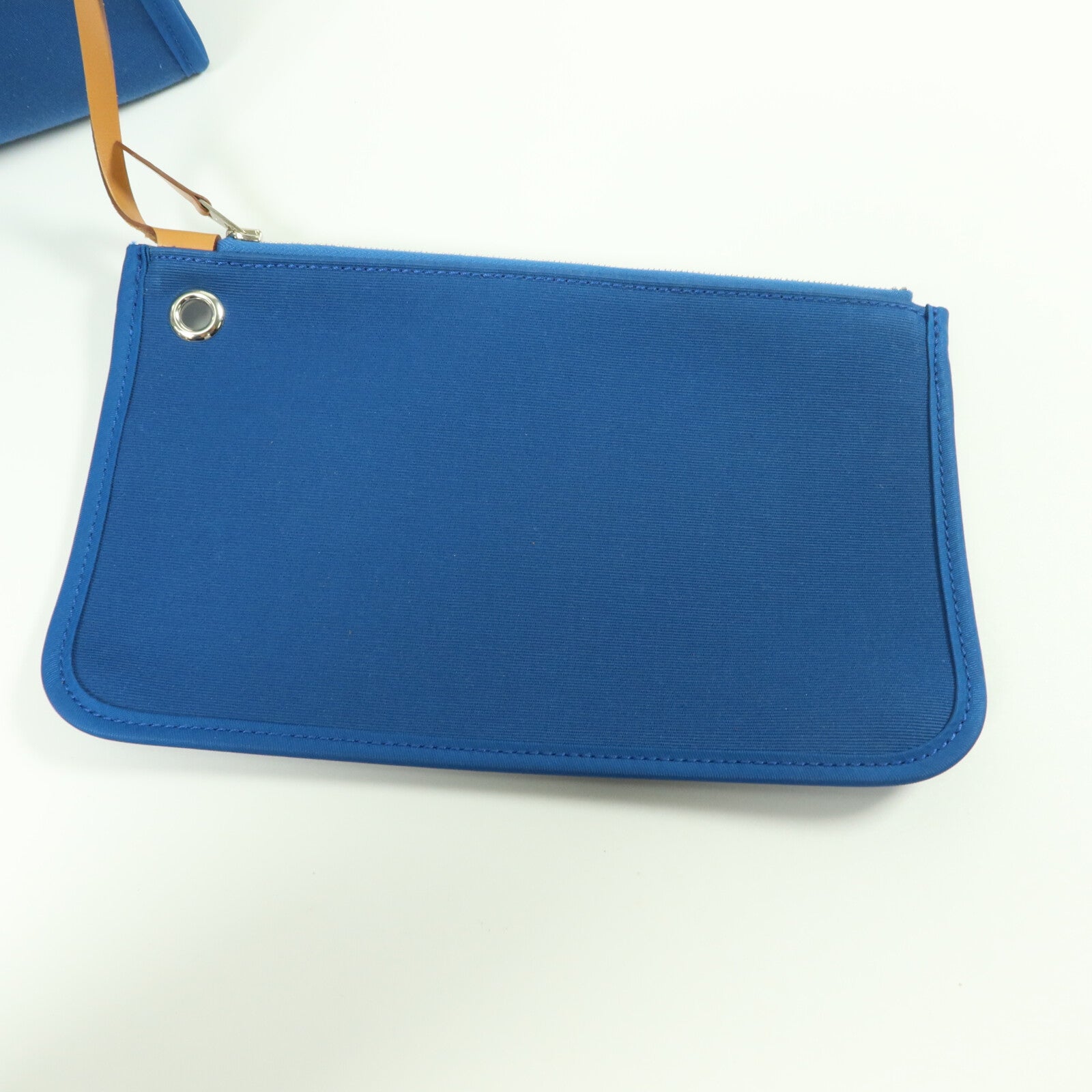 HERMES Toile H/帆布Herbag PM手挽肩背兩用袋Bleu Izmir