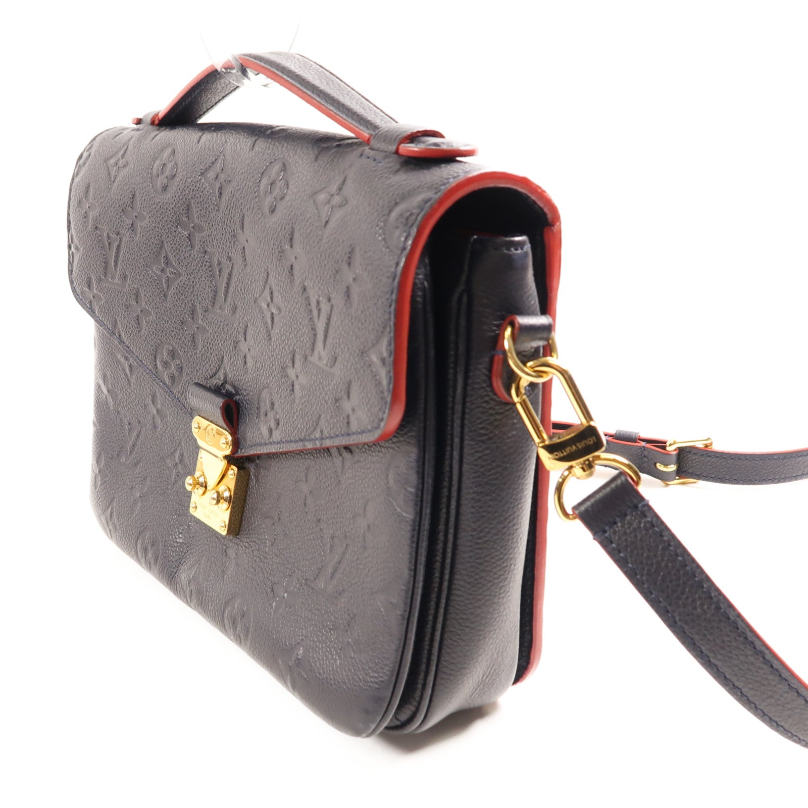 LOUIS VUITTON Monogram Empreinte Pochette Metis金扣手挽肩背兩用袋