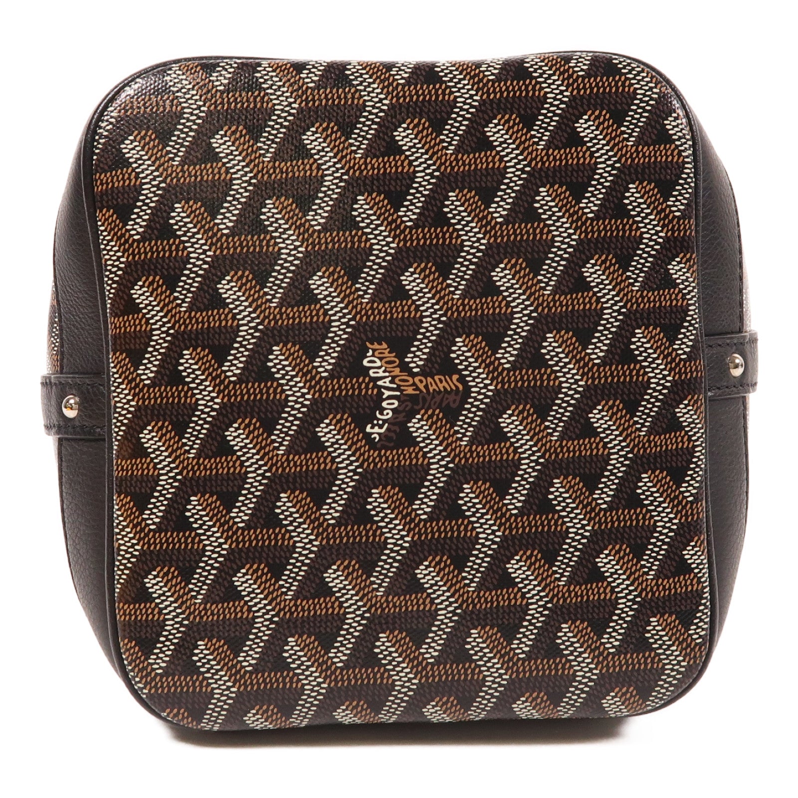 GOYARD 【激減優惠】塗層帆布Petit Flot Bucket銀扣肩背袋