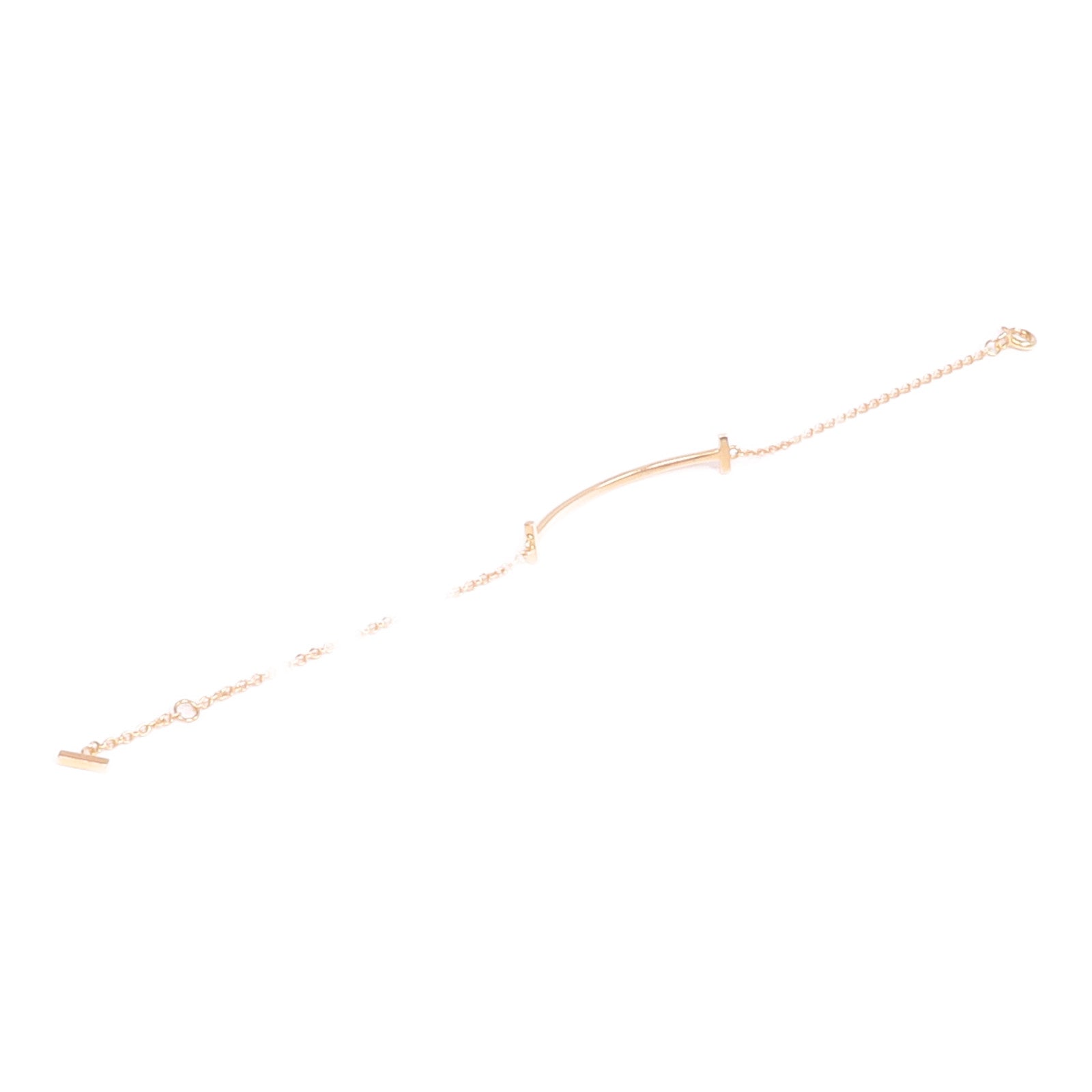 TIFFANY＆CO 18K玫瑰金T Smile Bracelet手鏈