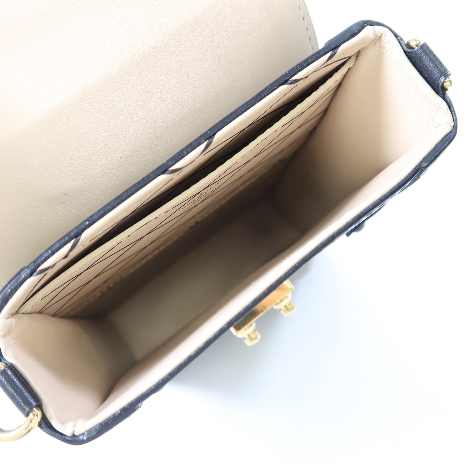 LOUIS VUITTON Epi Trunk Vertical金扣肩背袋黑色