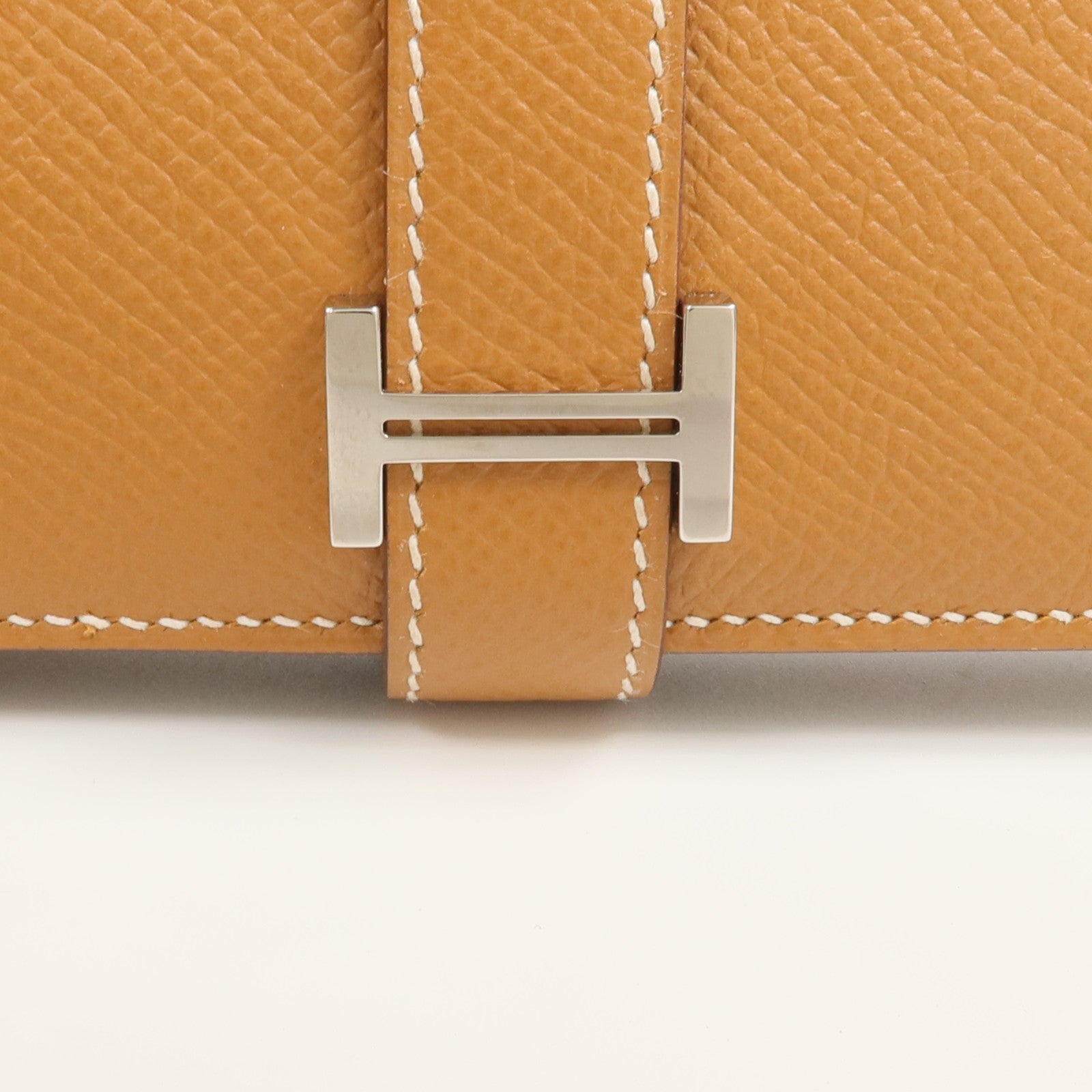HERMES Epsom皮革Bearn W Snap Wallet長錢包Gold