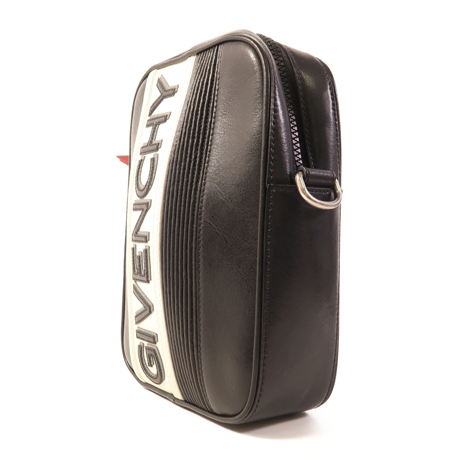 GIVENCHY 牛皮皮革Patterned Bag銀扣肩背袋