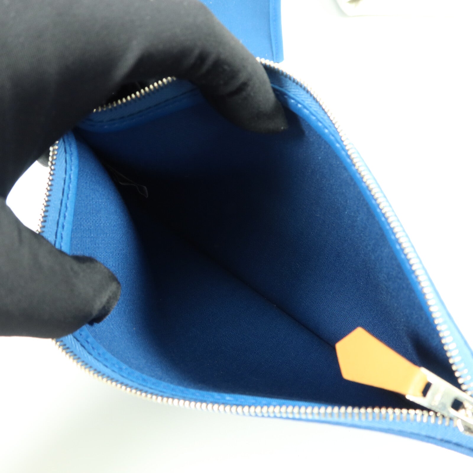HERMES Toile H/帆布Herbag PM手挽肩背兩用袋Bleu Izmir