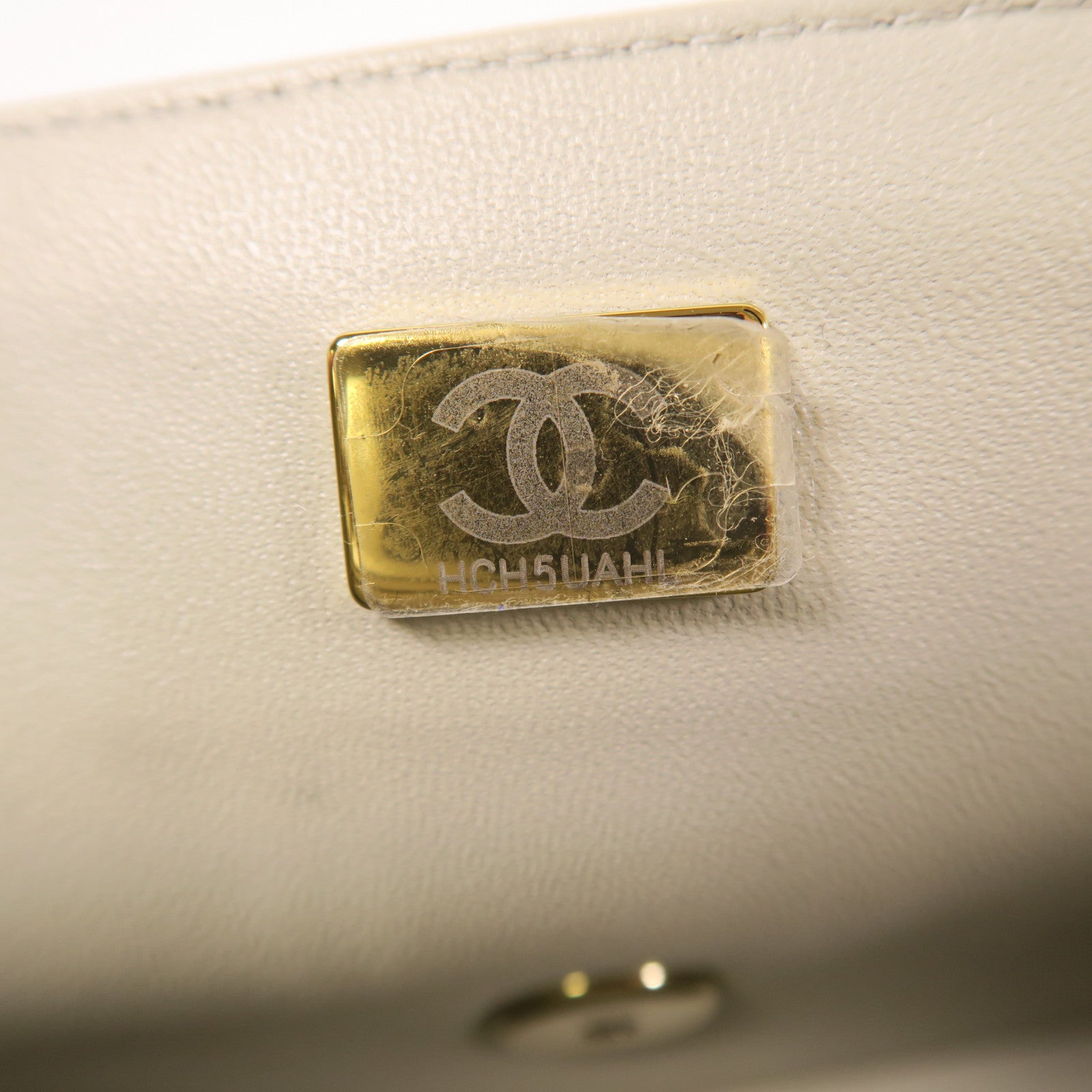 CHANEL 羊皮皮革Mini Classic 20金扣鏈帶肩背袋