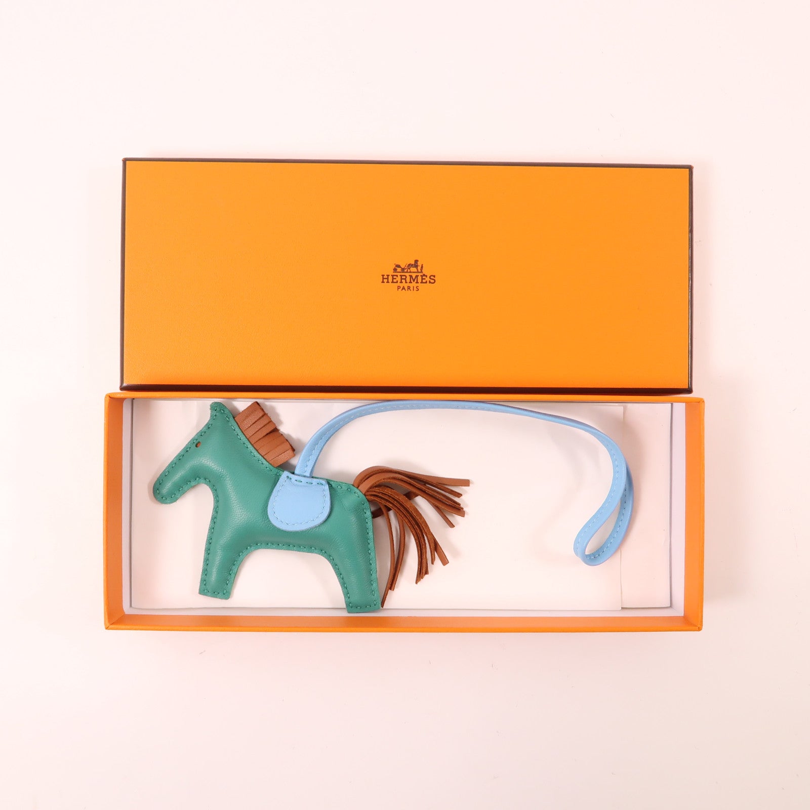 HERMES Swift皮革Rodeo Bag Charm掛飾