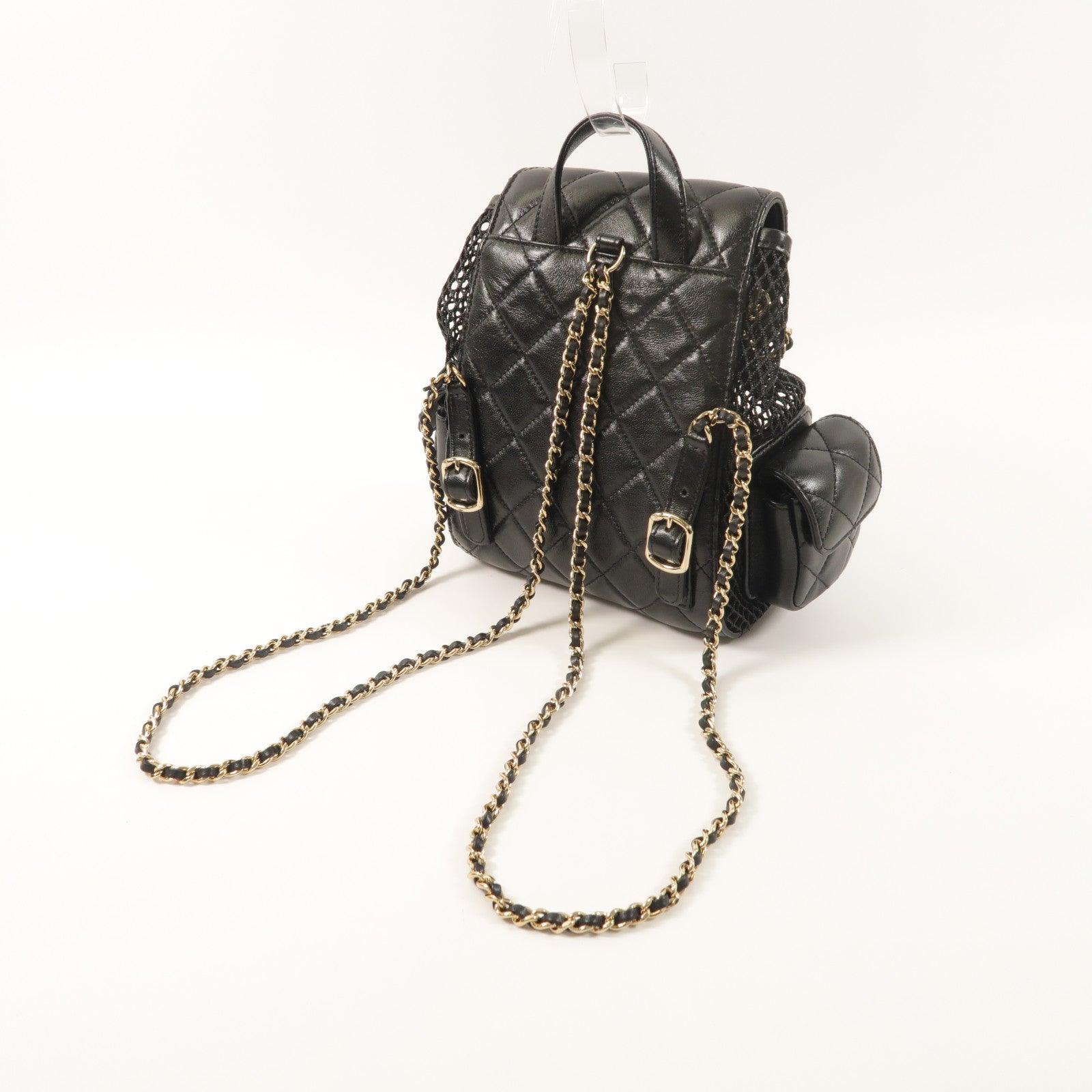 CHANEL 【激減優惠】Mesh/羊皮皮革Duma Backpack金扣背包
