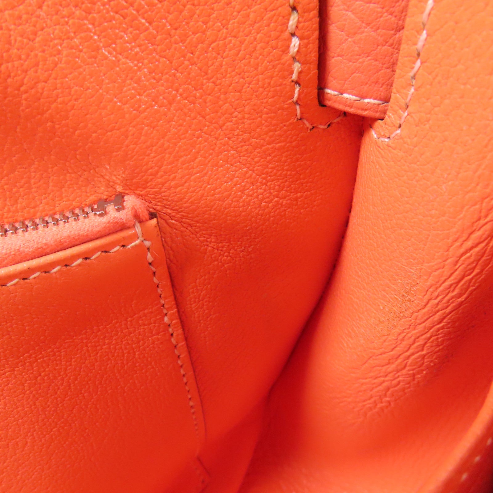 HERMES PHW Jypsiere 34 Shoulder Bag Clemence Leather Crevette/Pink