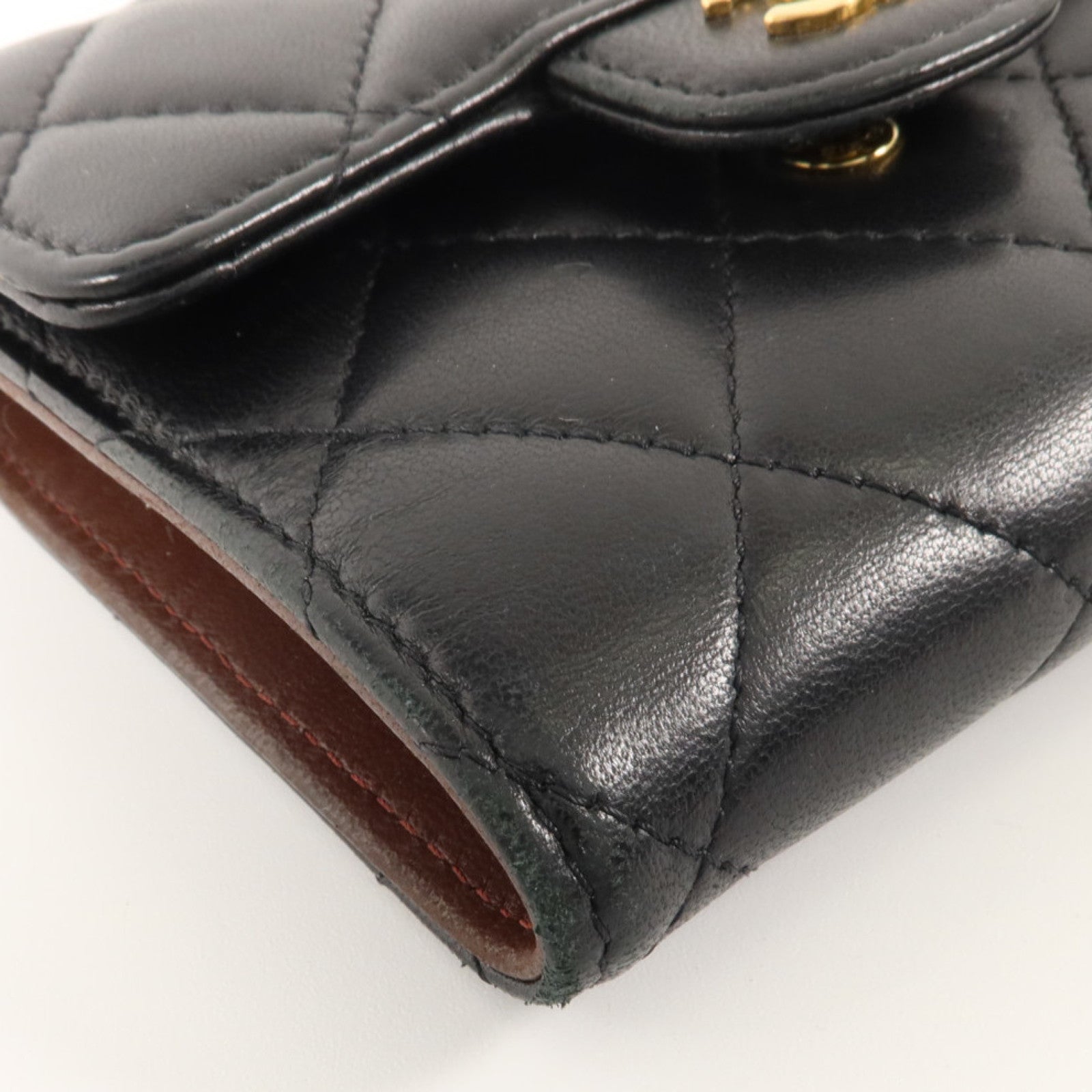 CHANEL 羊皮皮革Classic Small Flap Wallet金扣錢包