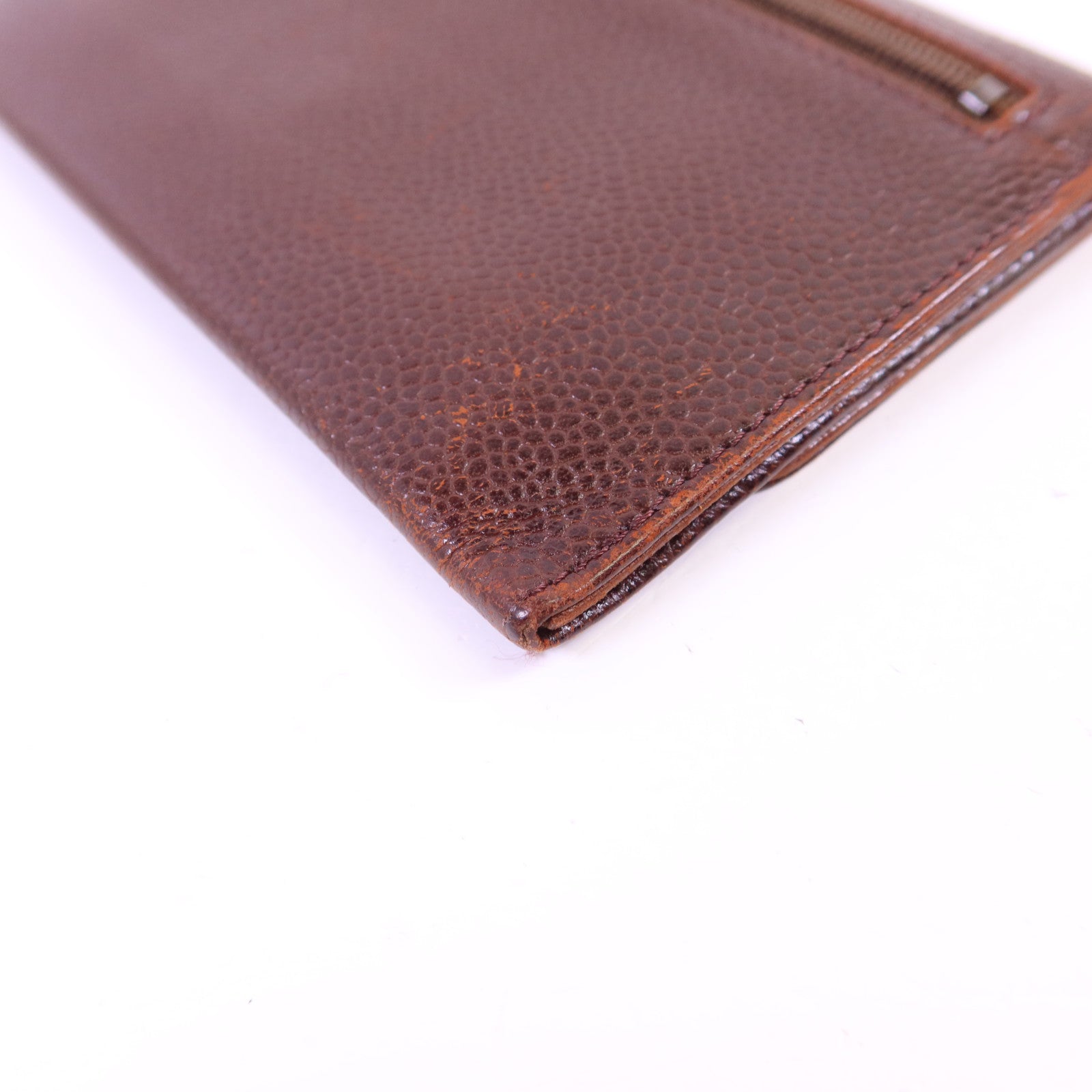 CHANEL 牛皮皮革Bifold Wallet金扣錢包