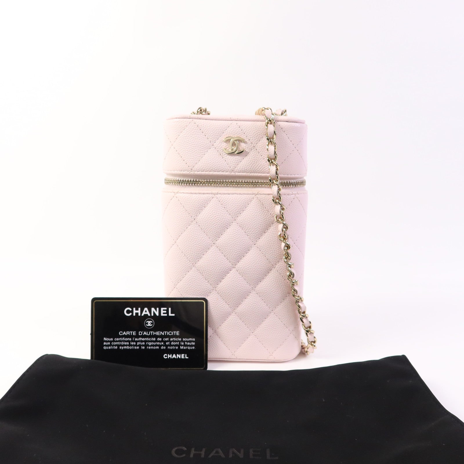 CHANEL 牛皮皮革Chain Shoulder Bag金扣鏈帶肩背袋