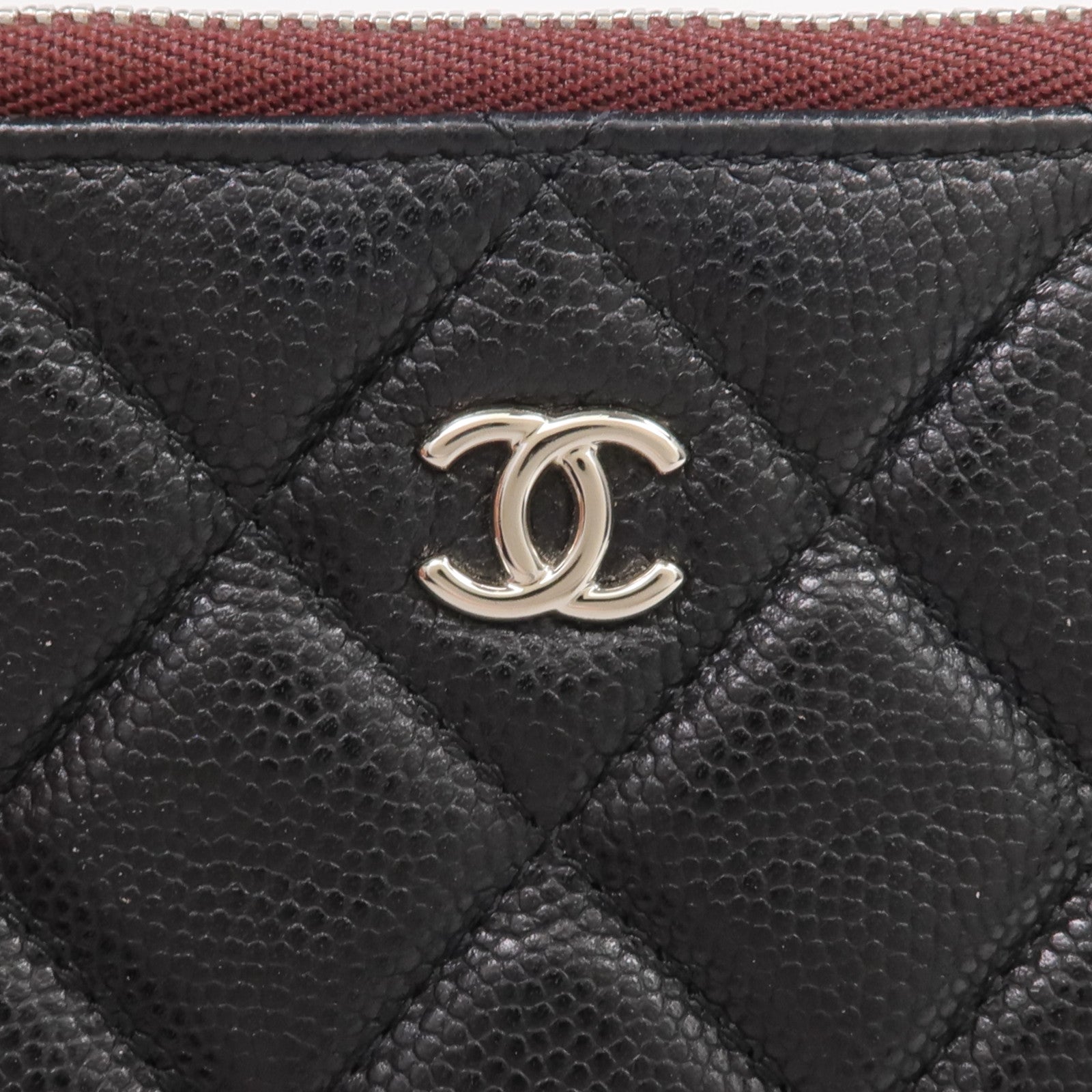 CHANEL 羊皮皮革Classic Small Zipped Pouch銀扣手拿包