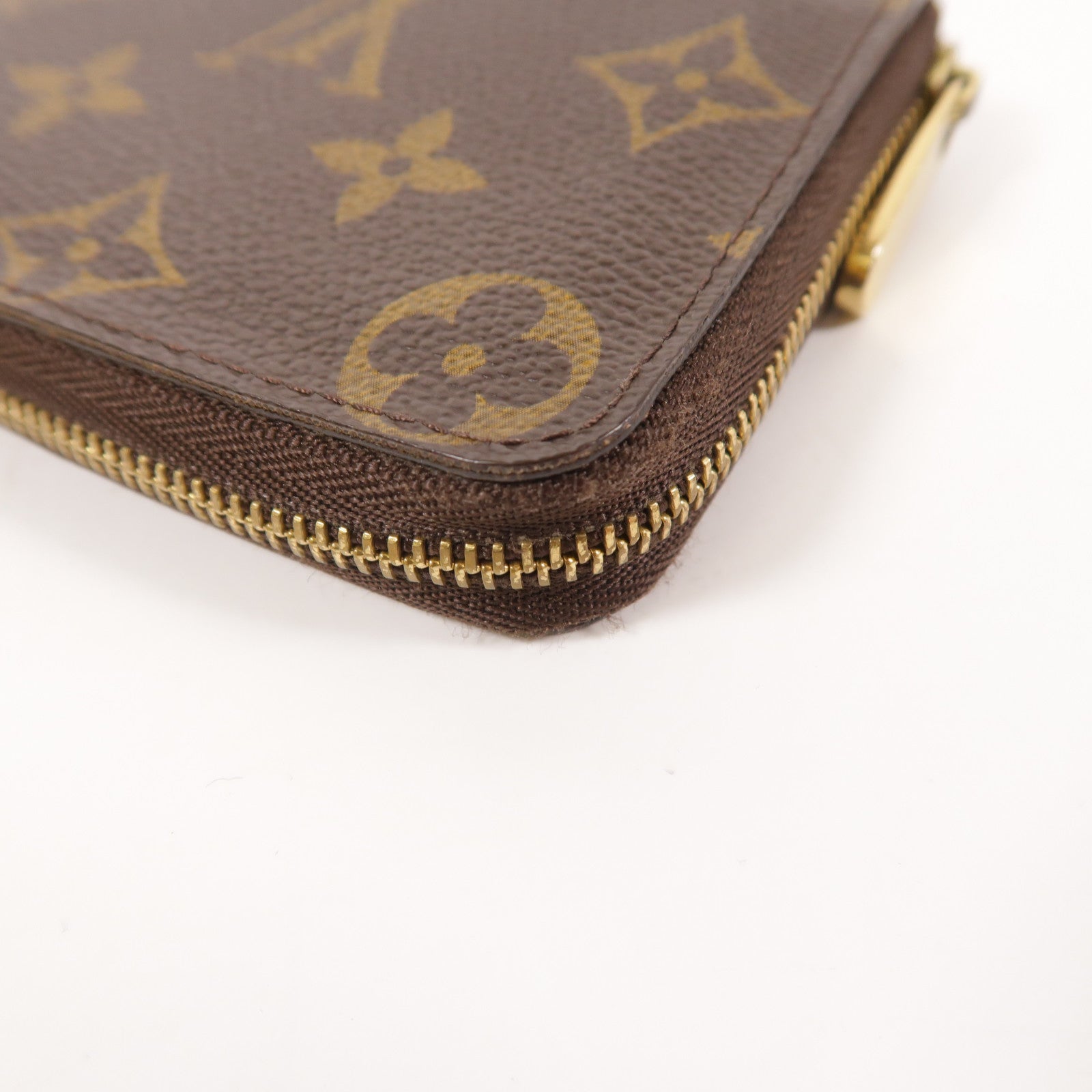 LOUIS VUITTON Monogram Zippy Coin Purse金扣零錢包棕色