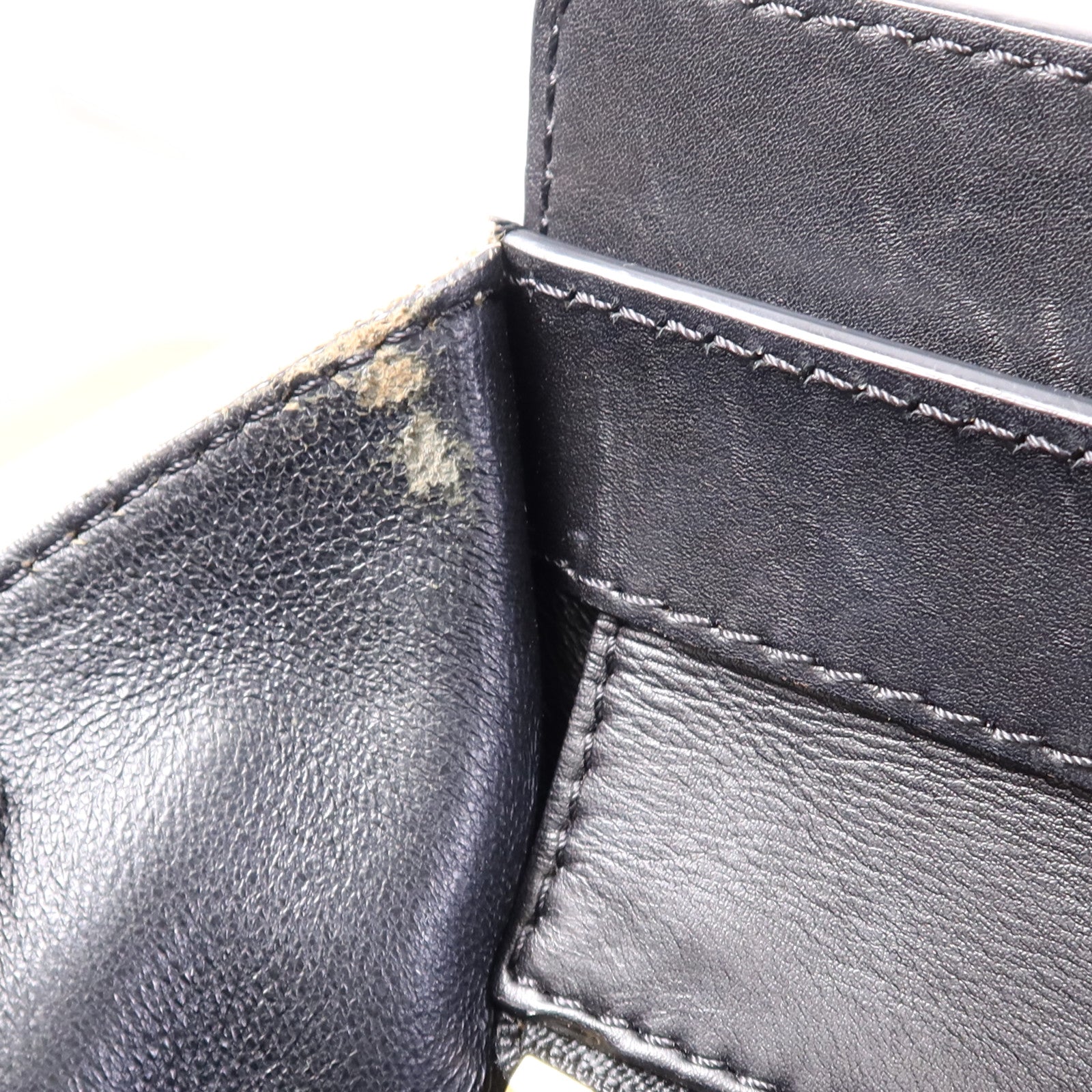 CELINE 麻質/牛皮皮革Mini Luggage金扣手挽袋