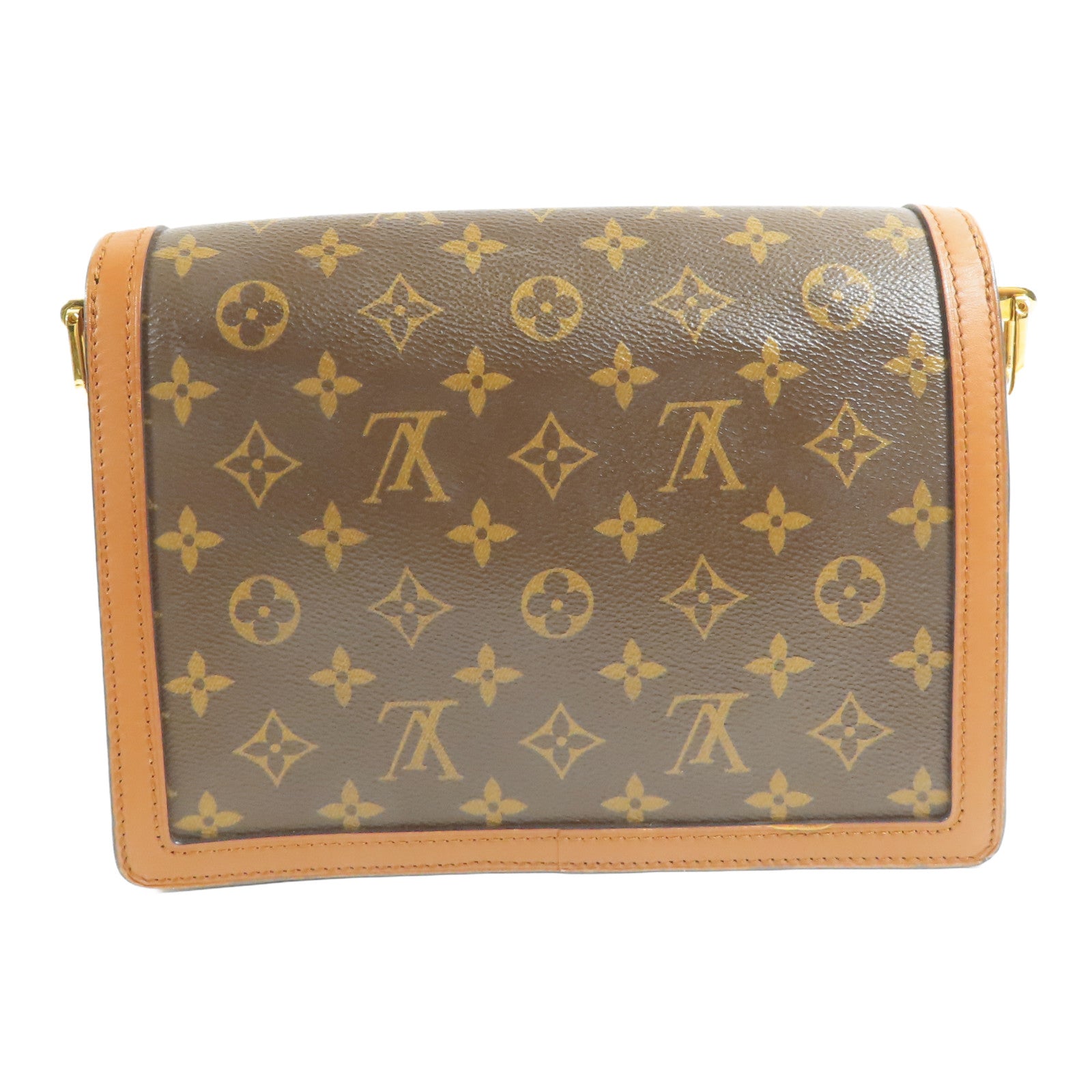 LOUIS VUITTON 【激減優惠】Monogram/Monogram Reverse Dauphine MM金扣手挽肩背兩用袋棕色