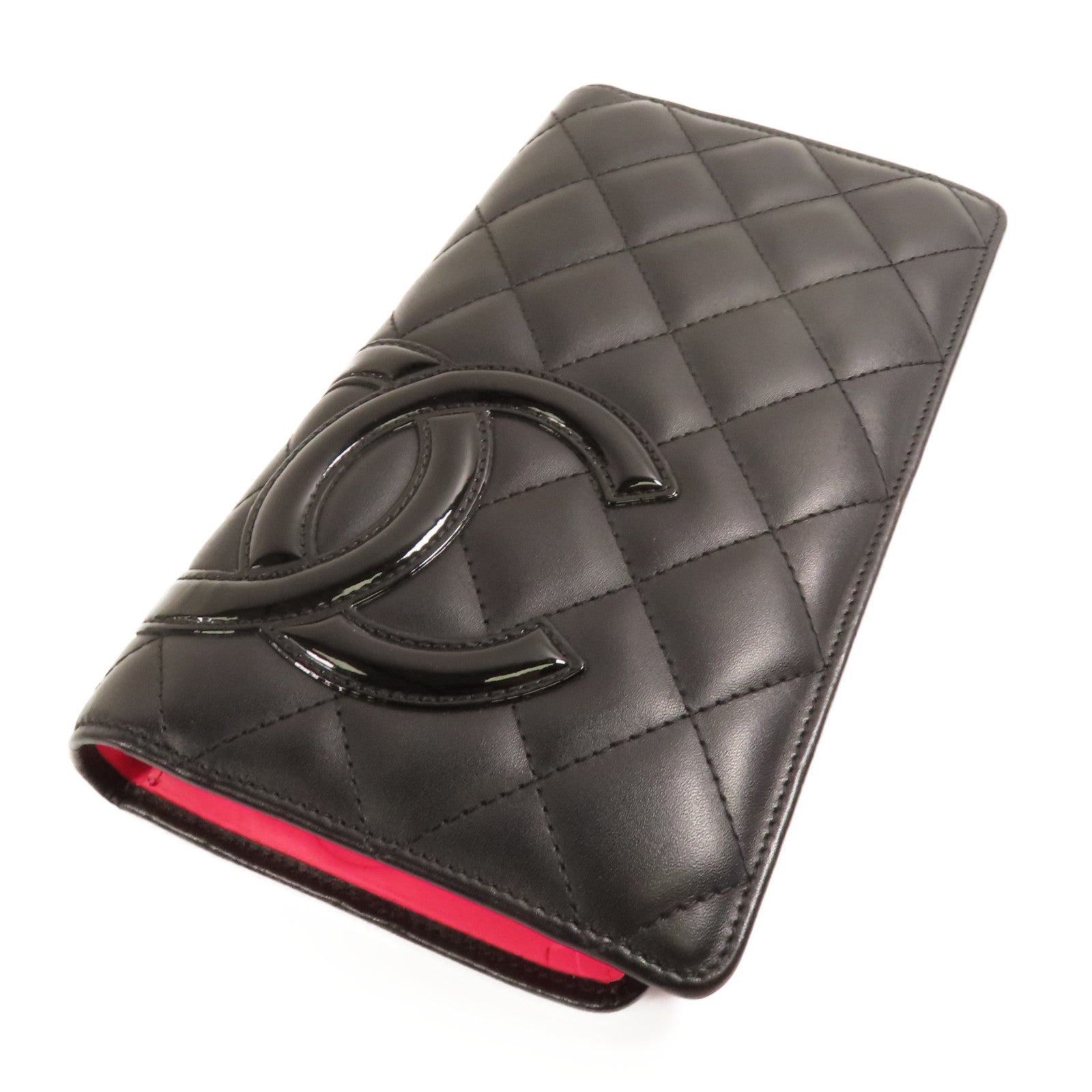 CHANEL 牛皮皮革Cambon Long Wallet銀扣長錢包
