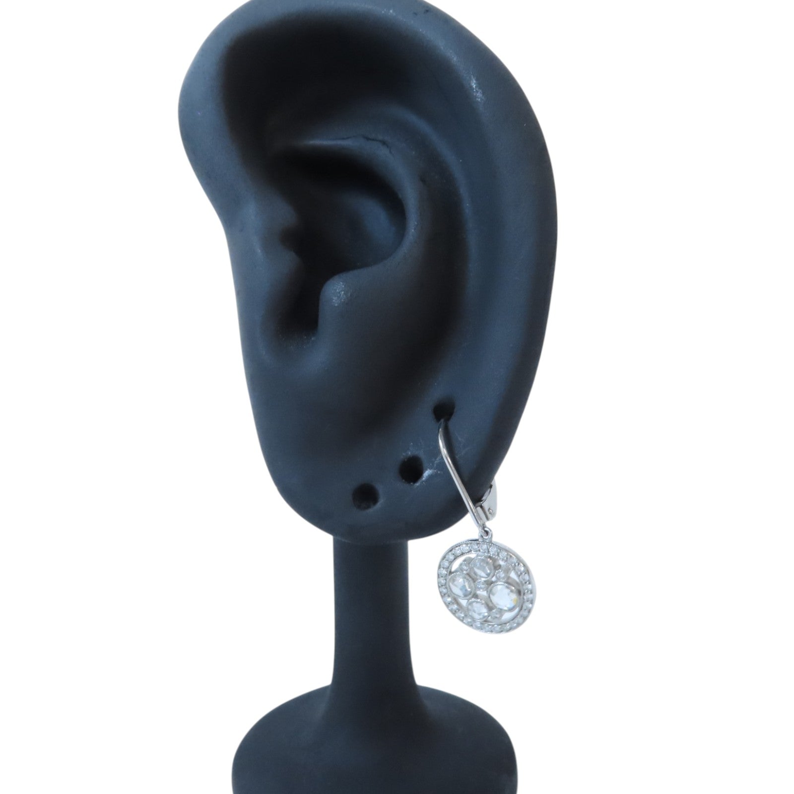 TIFFANY＆CO PT950鉑金Diamond Drop Earrings鑽石耳環