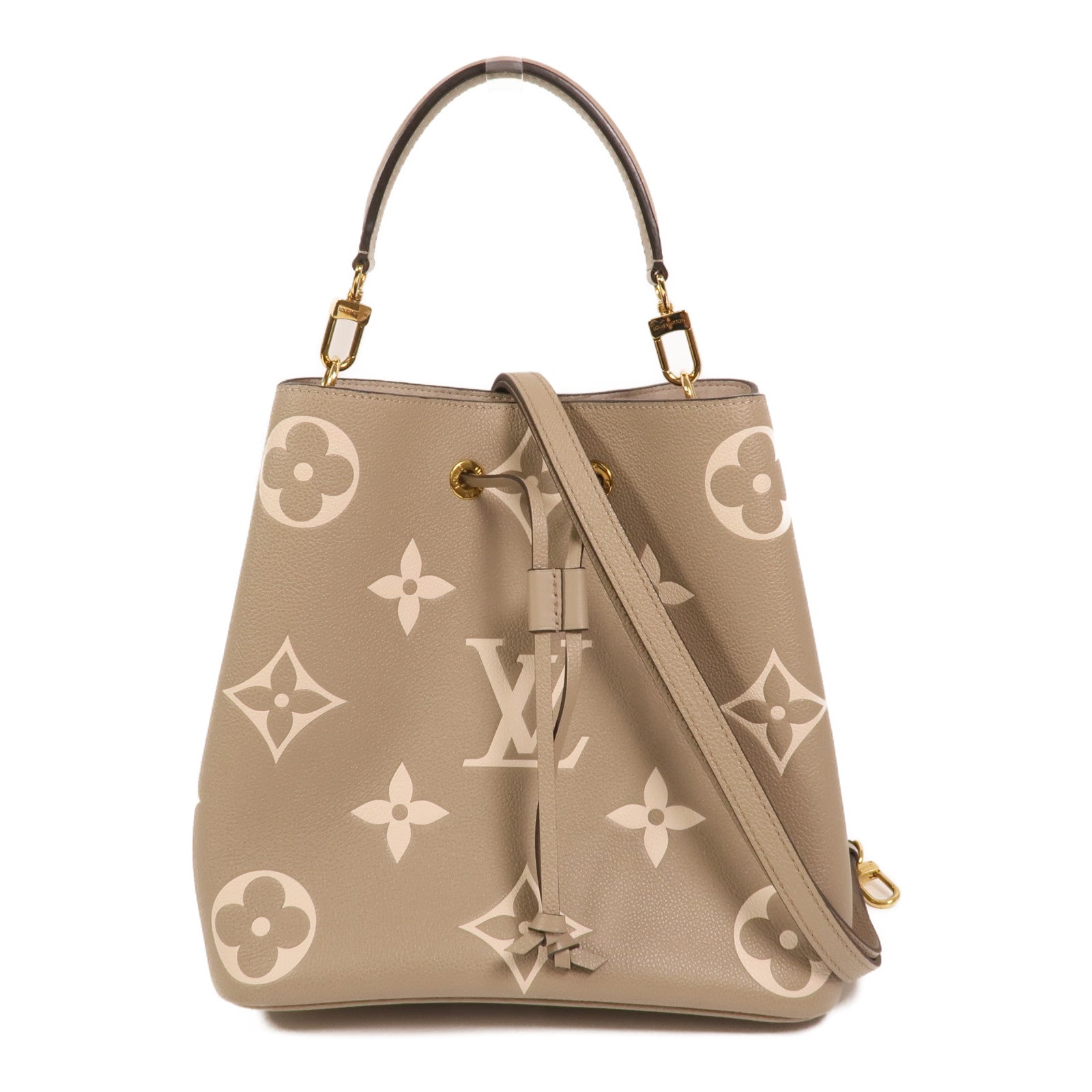 LOUIS VUITTON Monogram Empreinte NeoNoe MM金扣手挽肩背兩用袋