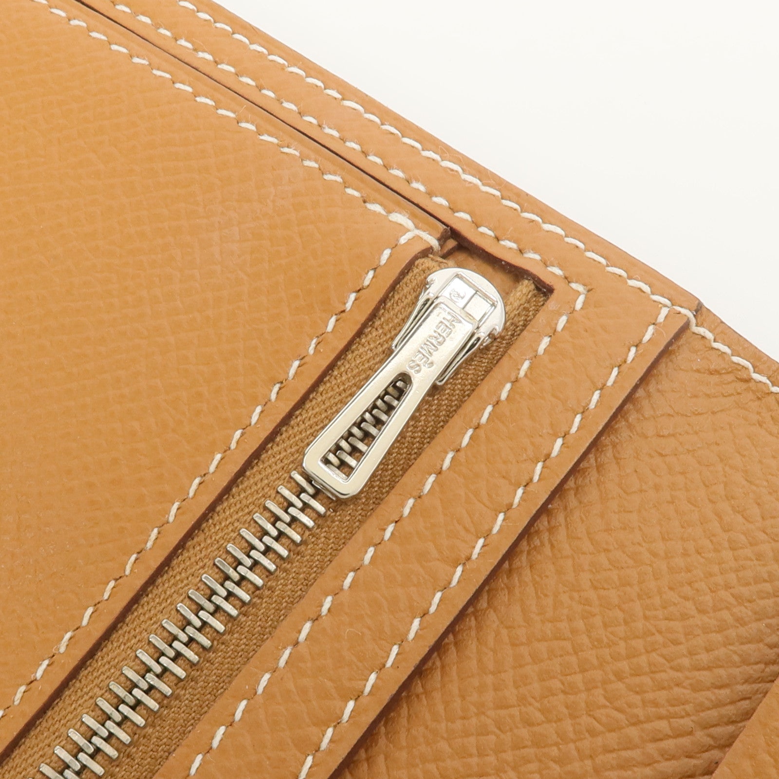 HERMES Epsom皮革Bearn W Snap Wallet長錢包Gold