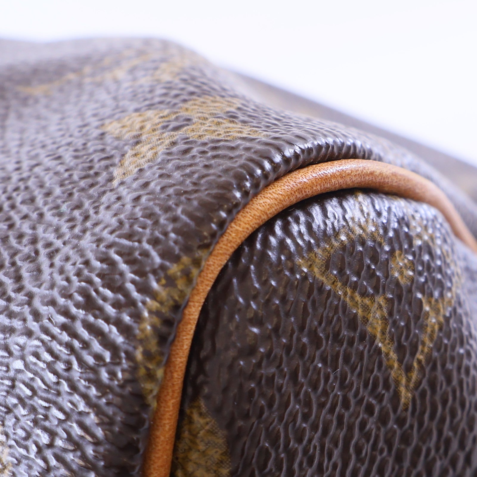 LOUIS VUITTON Monogram Speedy30金扣手挽袋棕色