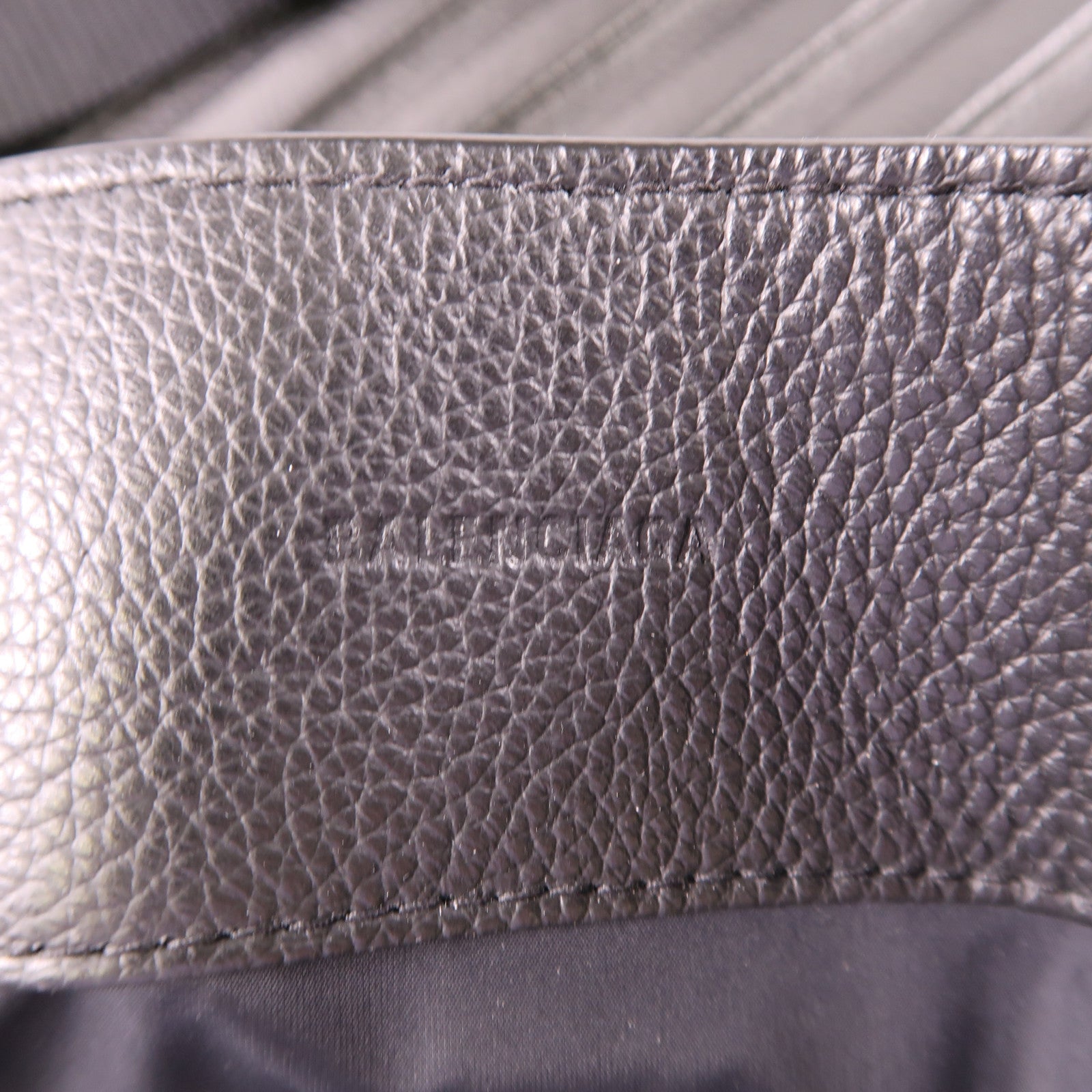 BALENCIAGA 【激減優惠】皮革Car East-West M Tote銀扣手挽肩背兩用袋