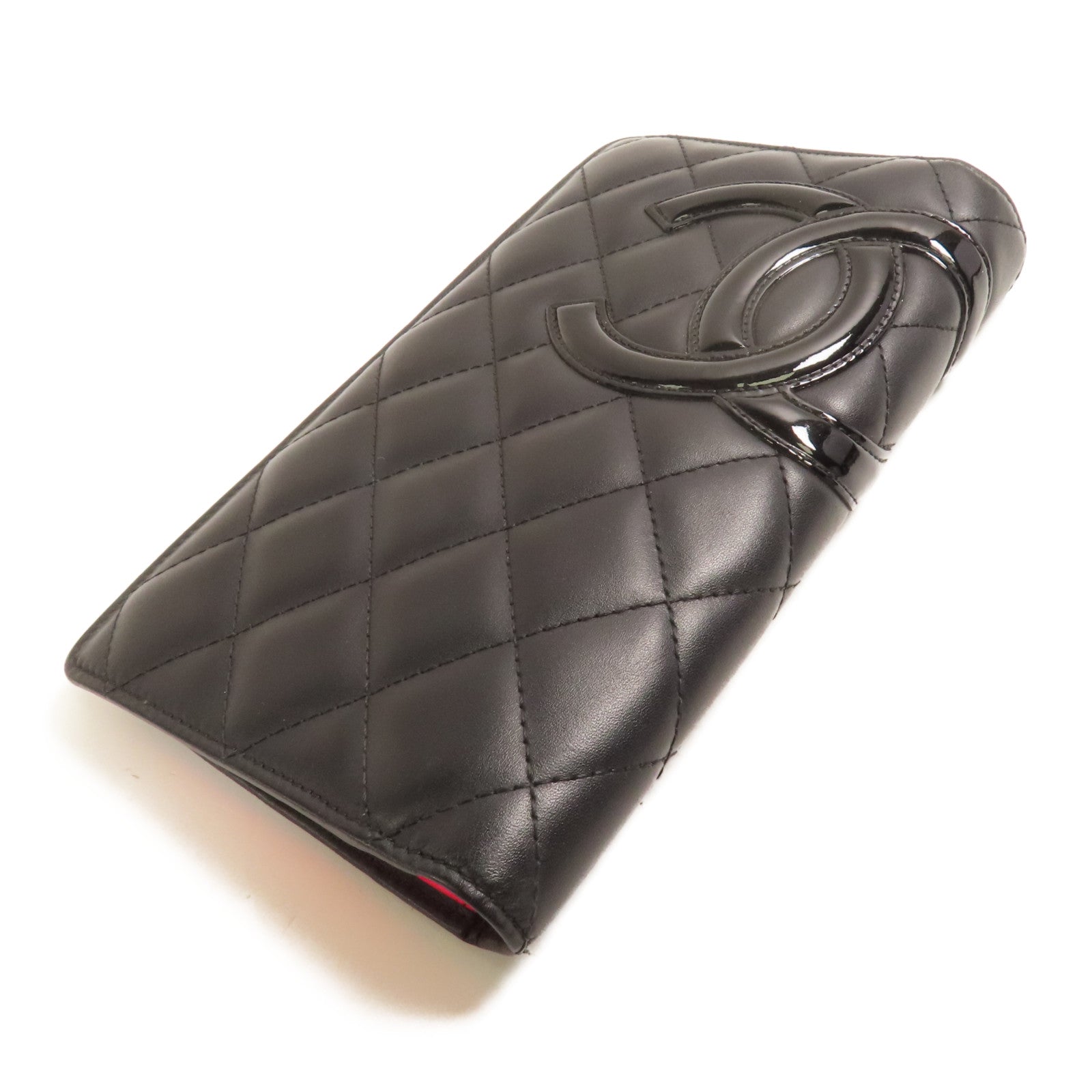 CHANEL 牛皮皮革Cambon Long Wallet銀扣長錢包