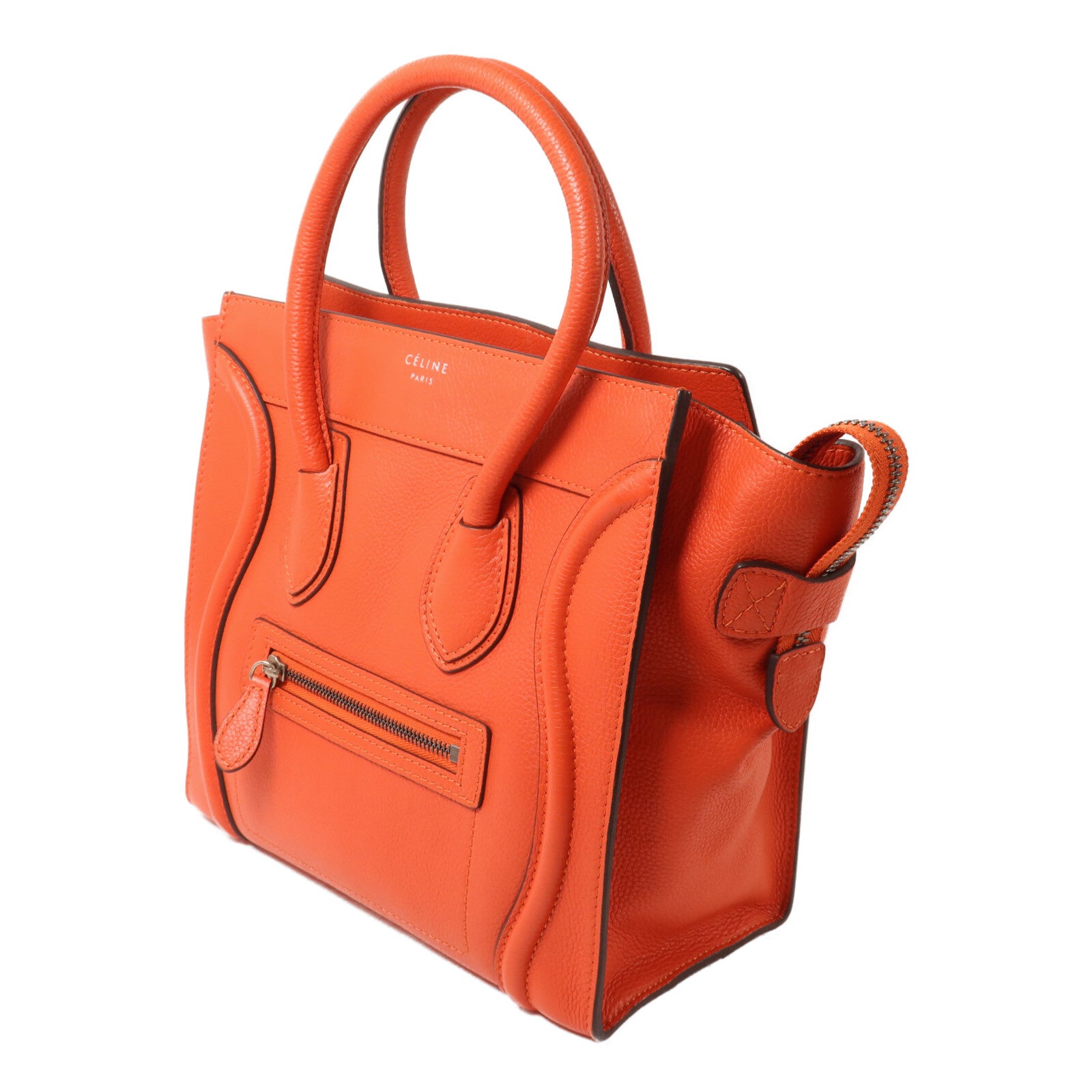 CELINE 牛皮皮革Micro Luggage手挽袋