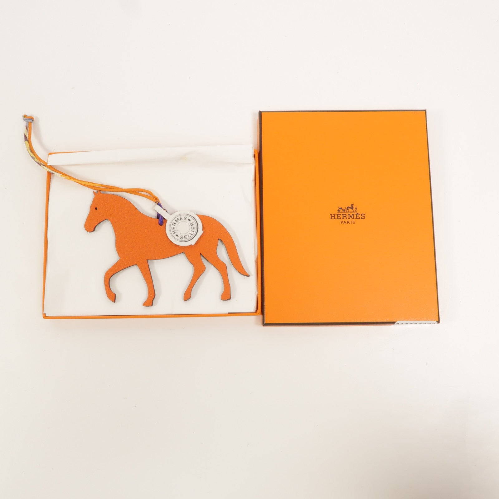 HERMES Togo/Chevre皮革Petit H Horse Charm掛飾