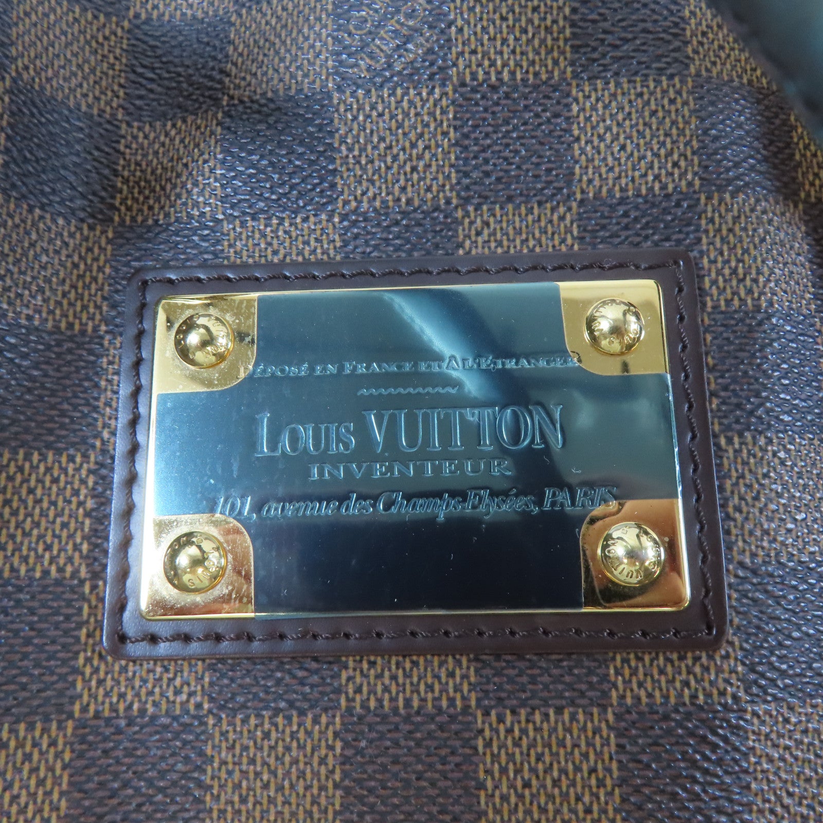 LOUIS VUITTON 【激減優惠】Damier Hampstead MM金扣手挽袋啡色